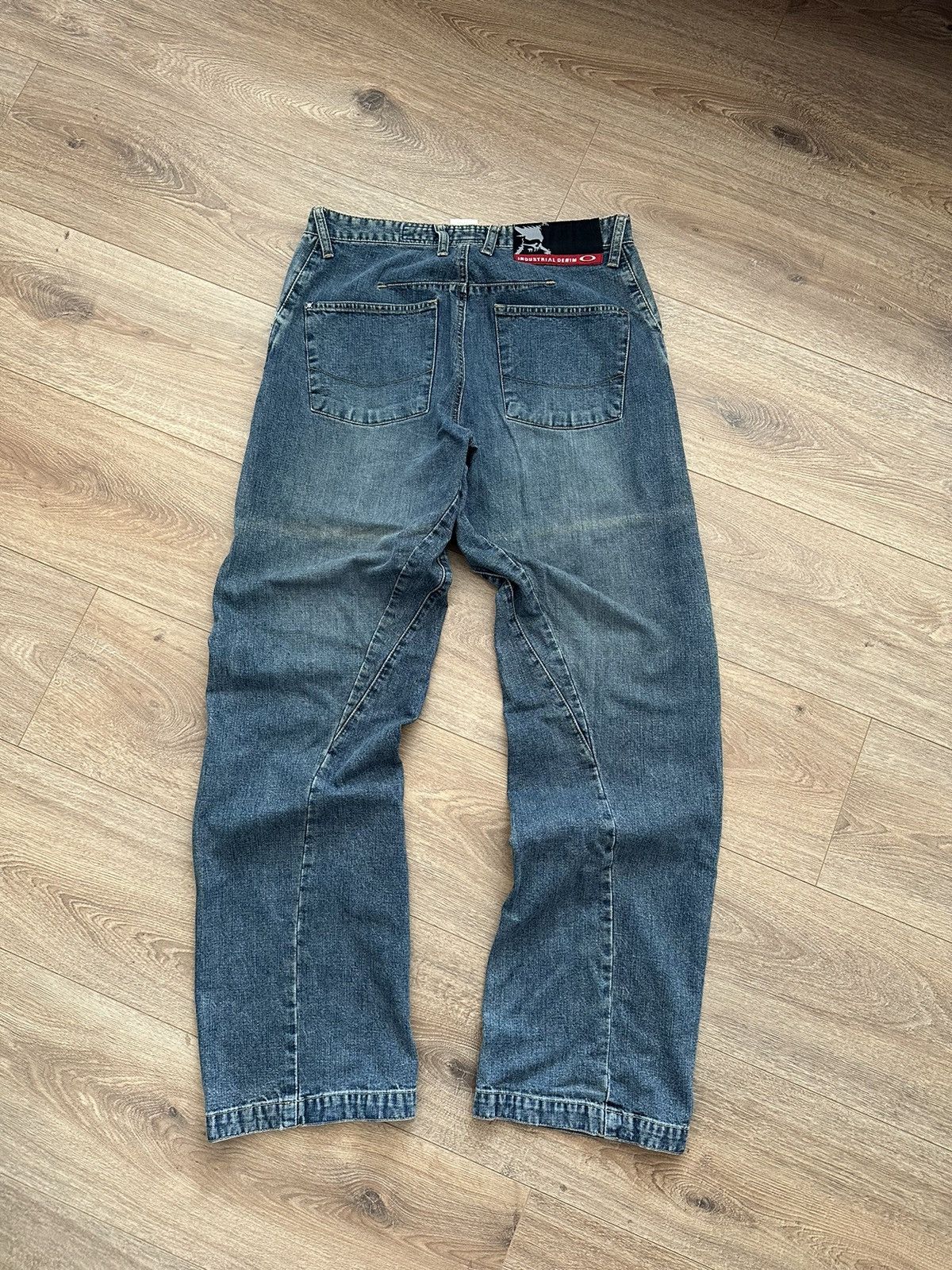 ⬜︎希少　オークリー INDUSTRIAL DENIM 90s ダークブルー Oakley Industrial Denim Jeans Men's 32x32 Blue Relaxed Fit