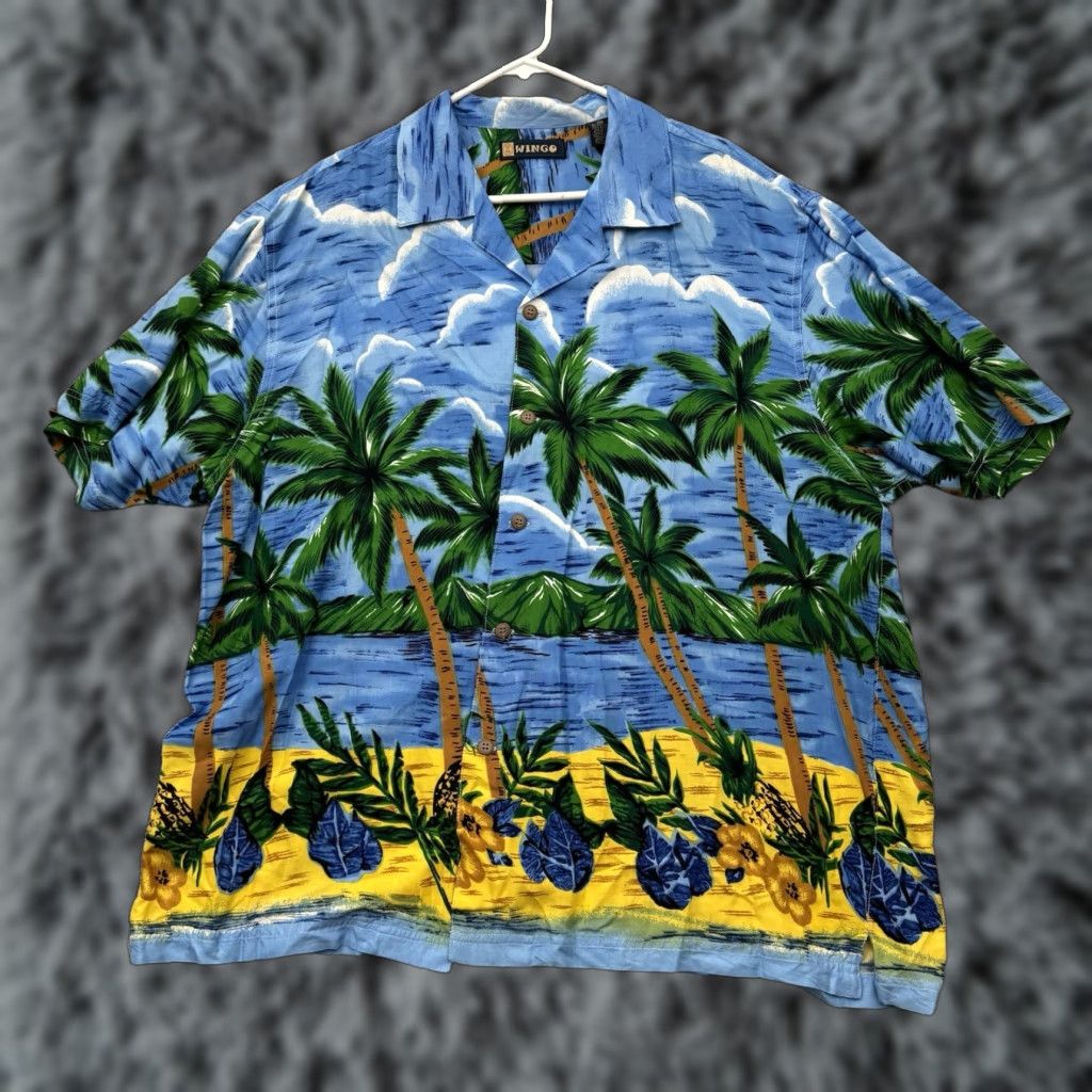 Etro VINTAGE 90s Y2K Hawaiian Shirt Men 2X Big Tropical Boho Retro Vacation Beachwear Size US XXL / EU 58 / 5 - 1 Thumbnail