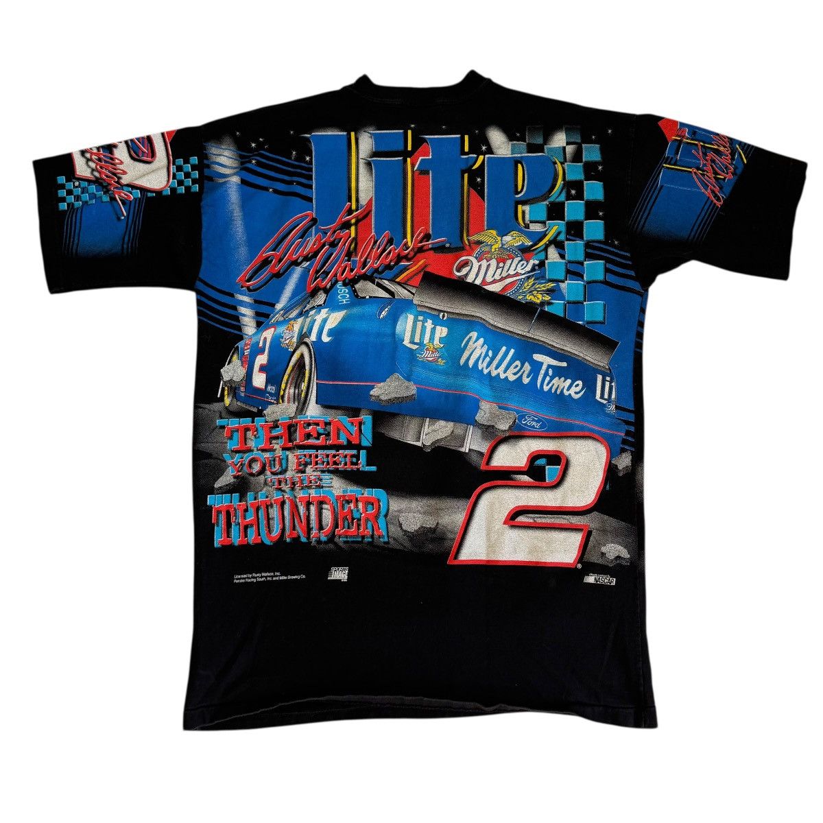 Chase Authentics vintage Rusty Wallace Miller Lite Nascar all over print Size US L / EU 52-54 / 3 - 4 Thumbnail