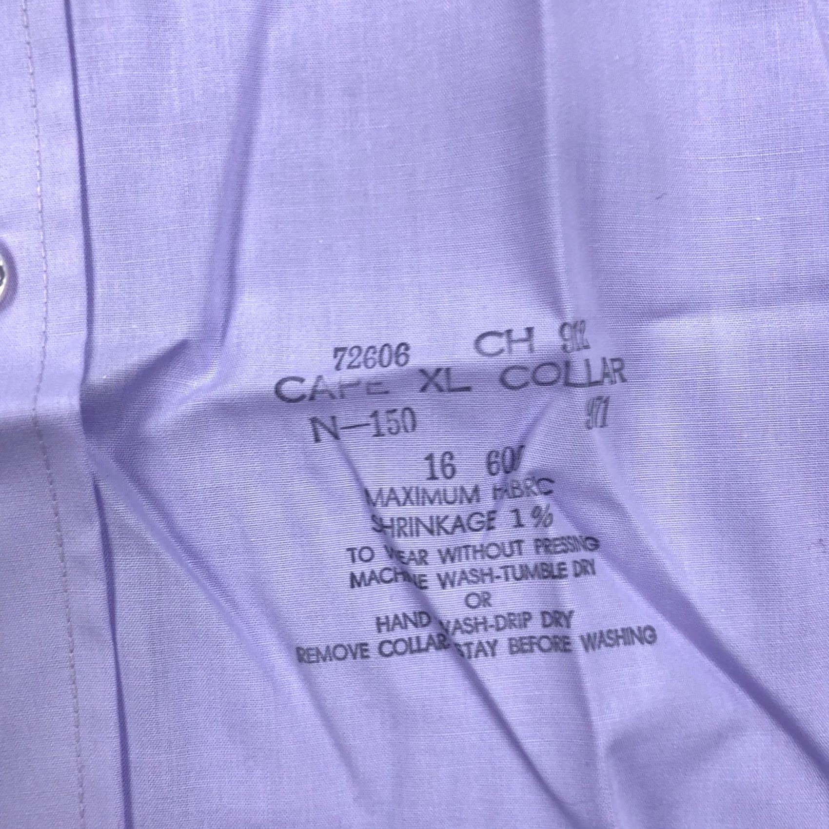 Sears VINTAGE Sears Purple 70s Shirt Mens Size 16 Cotton Blend Button-Front Short Sleeve Japan 1970s Size US L / EU 52-54 / 3 - 3 Thumbnail