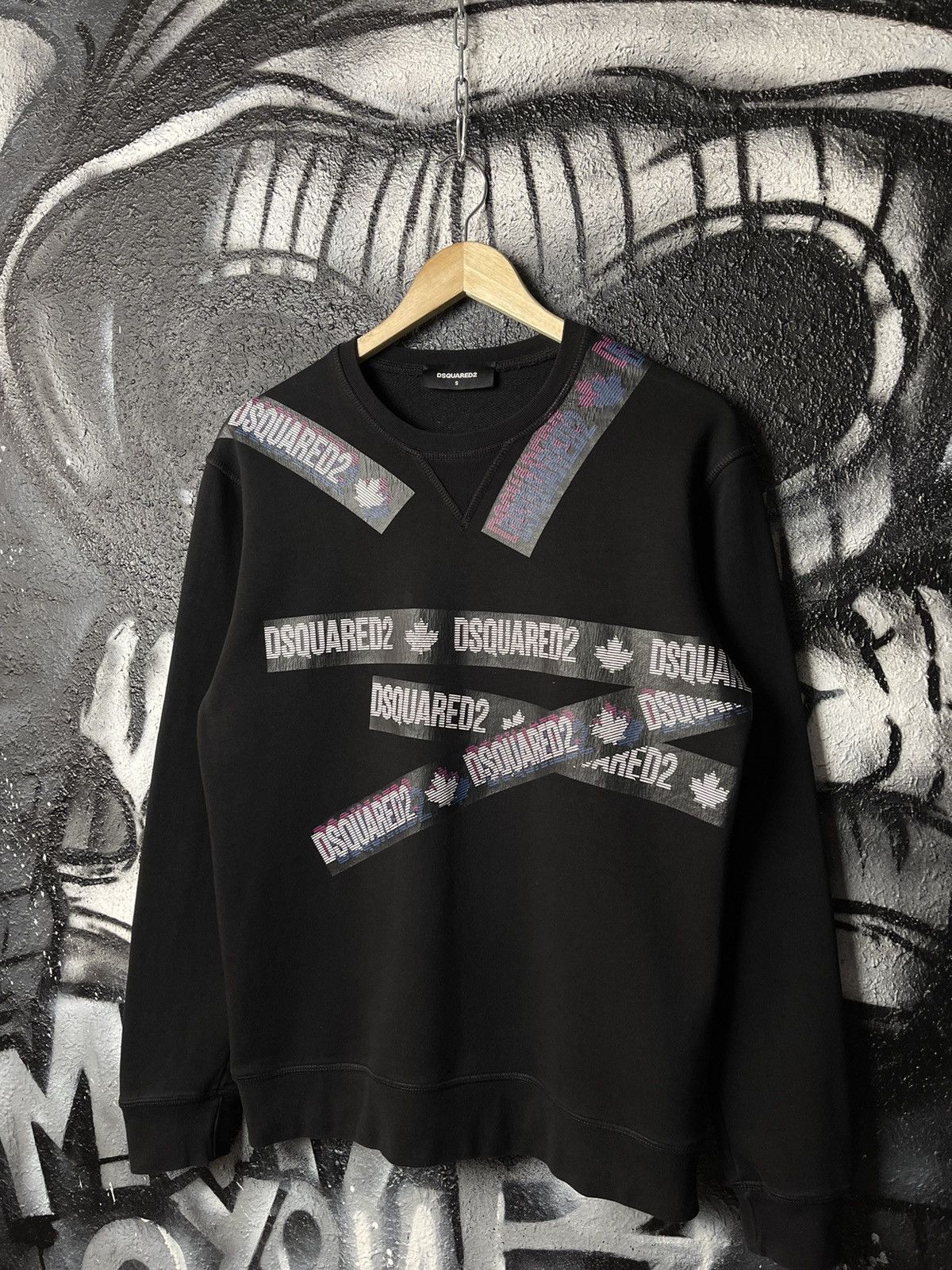 Dsquared2 Dsquared2 Tape Print Logo Sweatshirt Men’s Size S Size US S / EU 44-46 / 1 - 1 Thumbnail