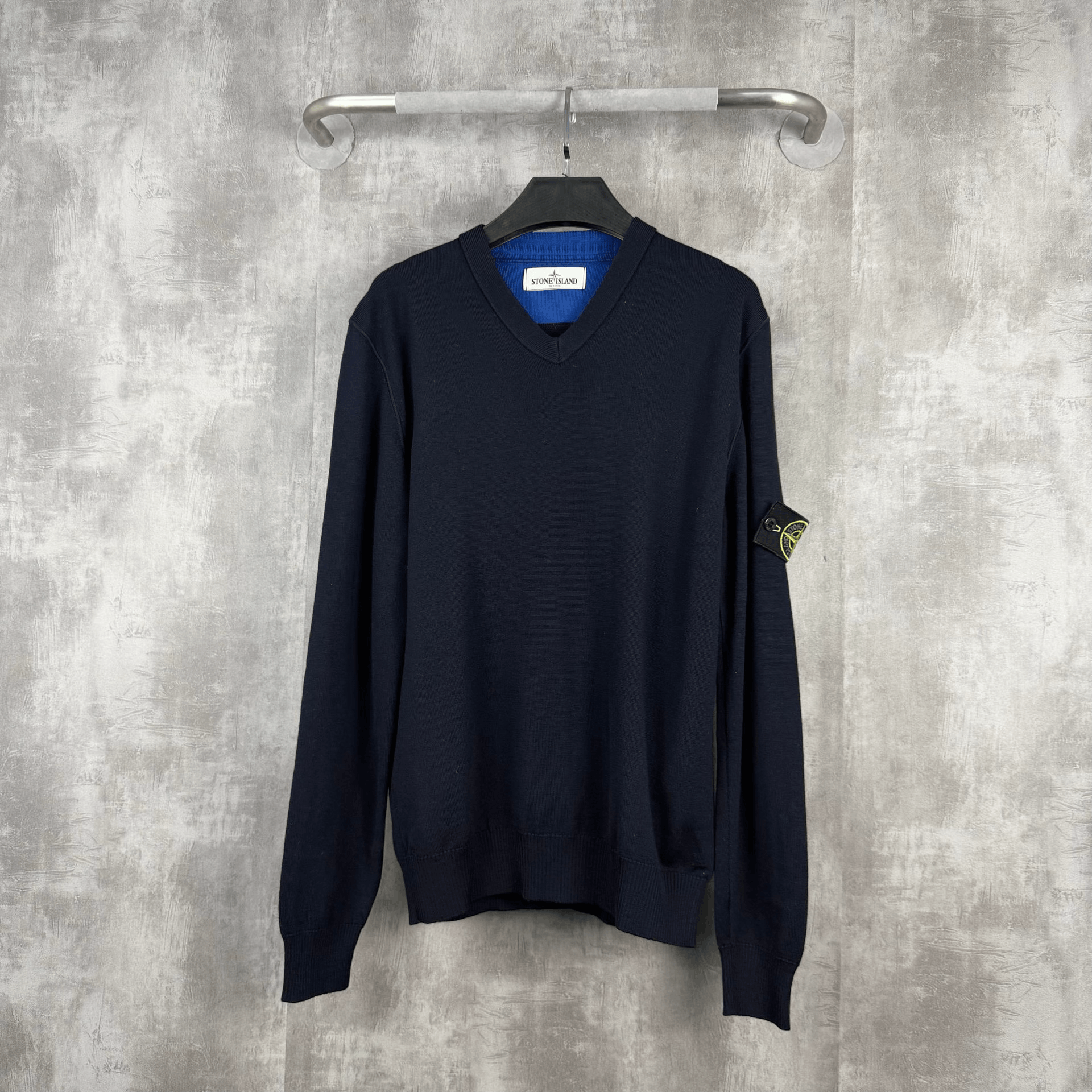 Stone Island Stone Island Navy Wool Knit Sweater Size US L / EU 52-54 / 3 - 1 Thumbnail