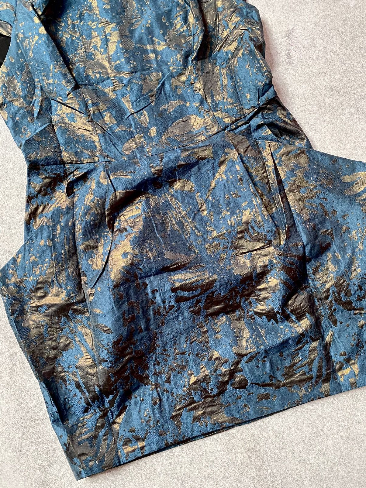 Allsaints All Saints Spitalfields Blue Gold Mini Dress Size S / US 4 / IT 40 - 4 Thumbnail