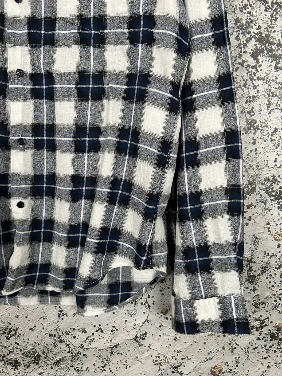 Designer × Sandro Sandro Paris Designer Checkered Shirt Button Ups Rare Hype Size US M / EU 48-50 / 2 - 4 Thumbnail