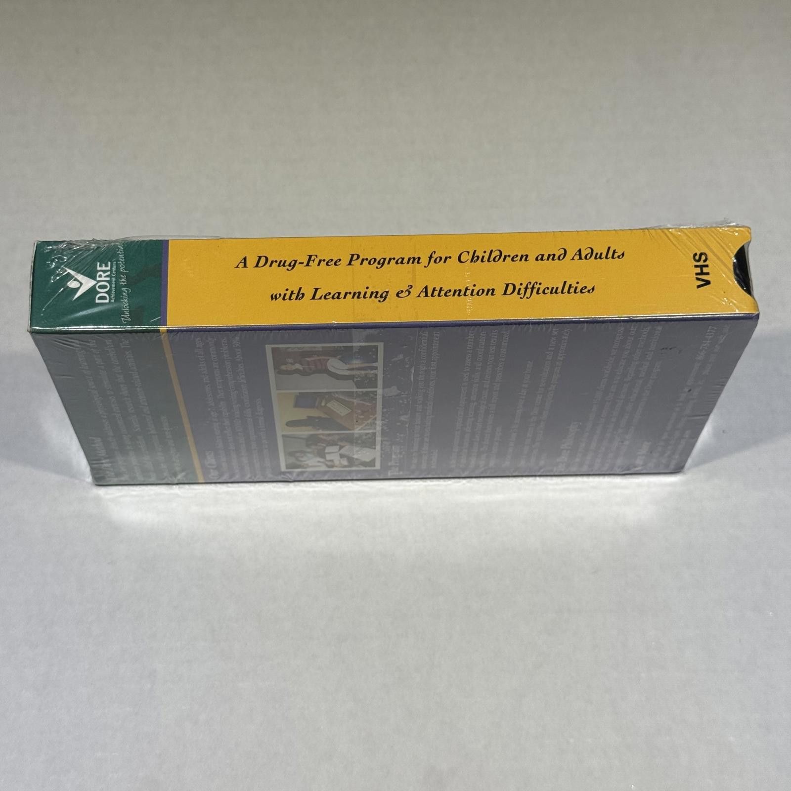 Designer Very Rare Dore Centers VHS SEALED ADHD Dyslexia Drug Free Size ONE SIZE - 3 Thumbnail