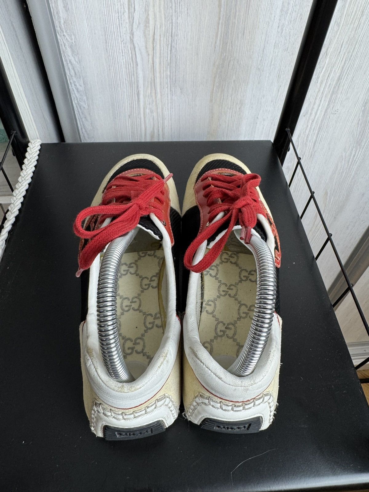 Gucci VINTAGE GUCCI LOGO LEATHER TRAINERS SNEAKERS coloured 190777 Size US 7.5 / IT 37.5 - 13 Thumbnail
