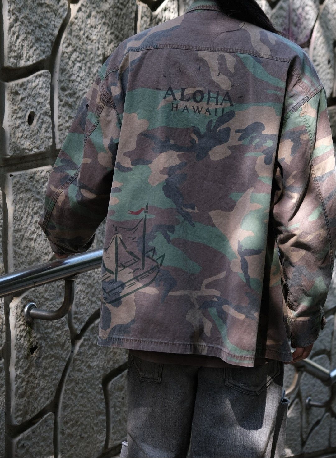 Porter Classic Porter Classic Aloha Camouflage Military Jacket 