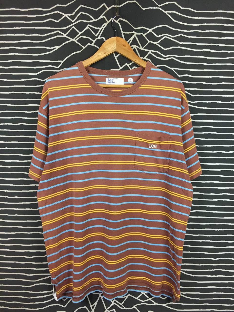 Lee Vtg LEE Sports Wear Union Made Multicolor Striped Pocket Tee Size US XL / EU 56 / 4 - 1 Thumbnail