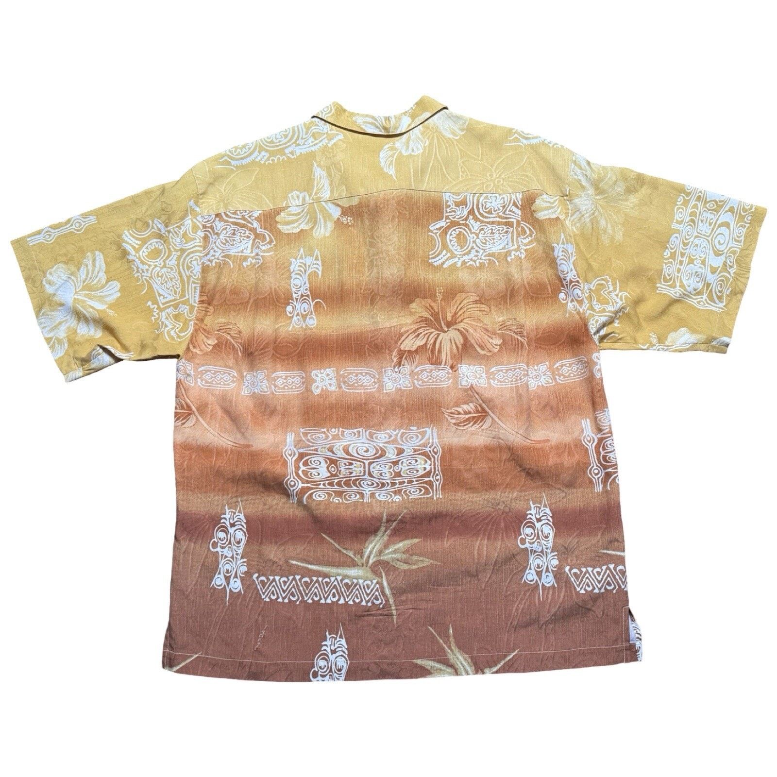 Tommy Bahama Tommy Bahama Silk Hawaiian Shirt Mens Sunburst Orange L Size US L / EU 52-54 / 3 - 7 Thumbnail