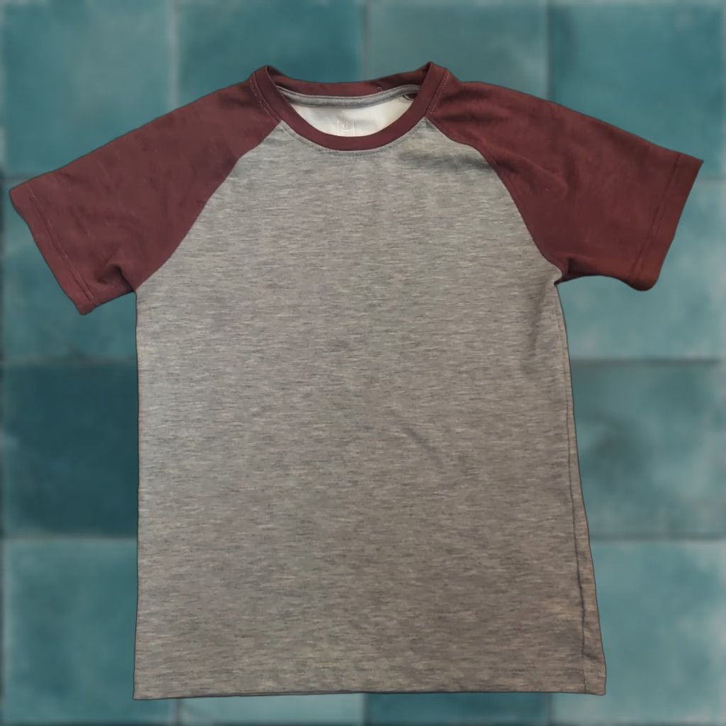 George George T-Shirt Mens XS Crew Neck Short Sleeve Maroon Gray All Seasons Breathable Regular Fall Winter Spring Summer VINTAGE: No Size US XS / EU 42 / 0 - 1 Thumbnail