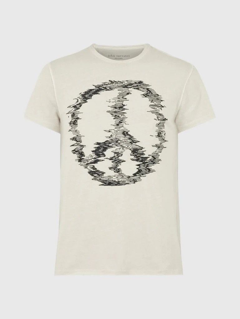 John Varvatos Distorted Peace Tee Medium Size US M / EU 48-50 / 2 - 2 Thumbnail