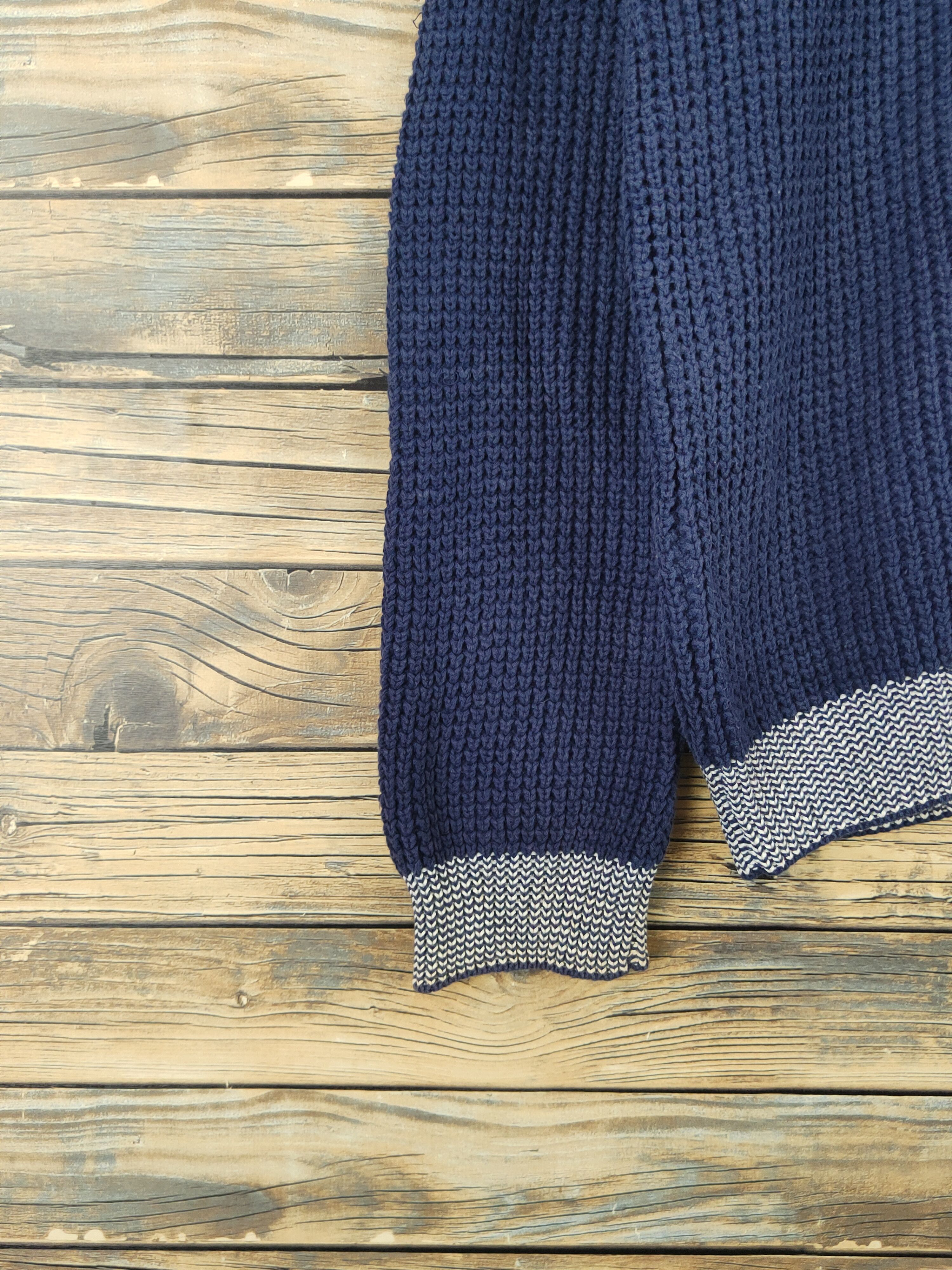 Homespun Knitwear Fairwhale Navy Knitwear Cardigan #W1097 Size US L / EU 52-54 / 3 - 4 Thumbnail