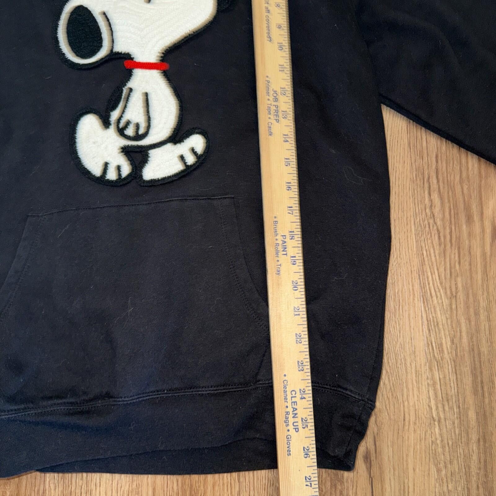 Peanuts Peanuts Snoopy Black Hoodie Embroidered Crochet Patch Modal Size L / US 10 / IT 46 - 6 Thumbnail