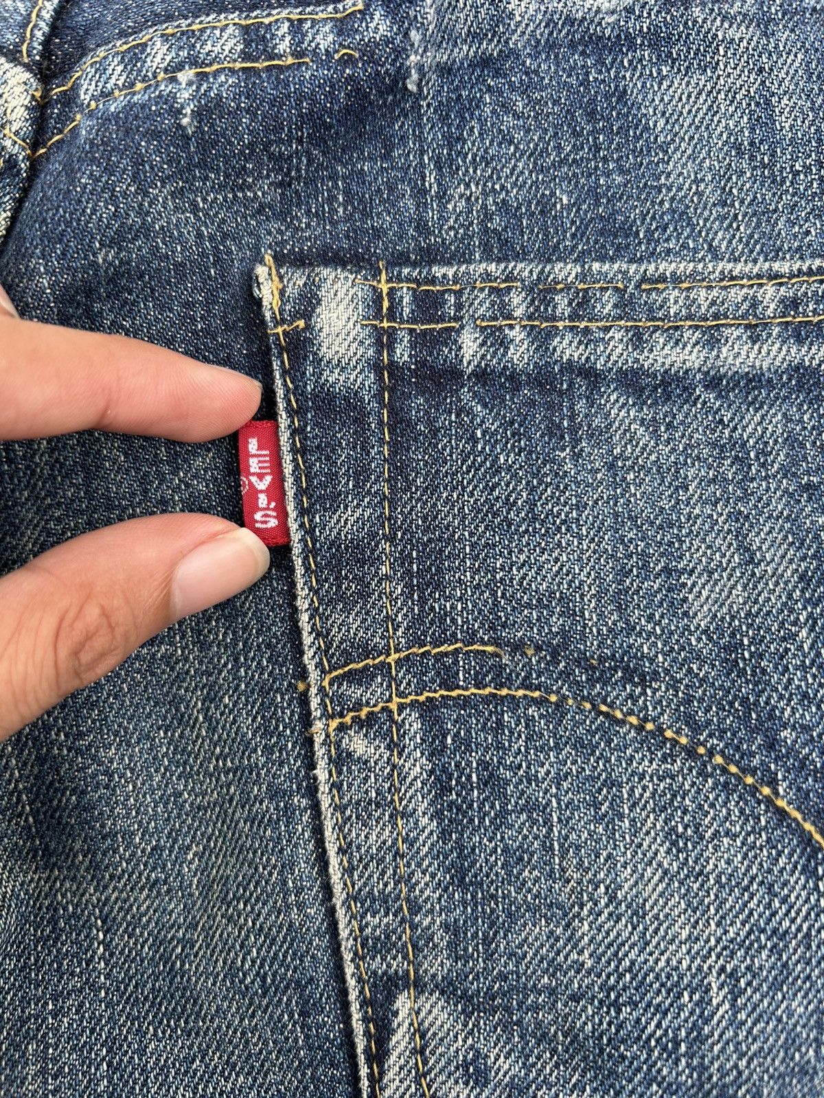 Kapital Vintage Levis big E Selvedge Distressed Denim Jeans Size US 30 / EU 46 - 2 Thumbnail
