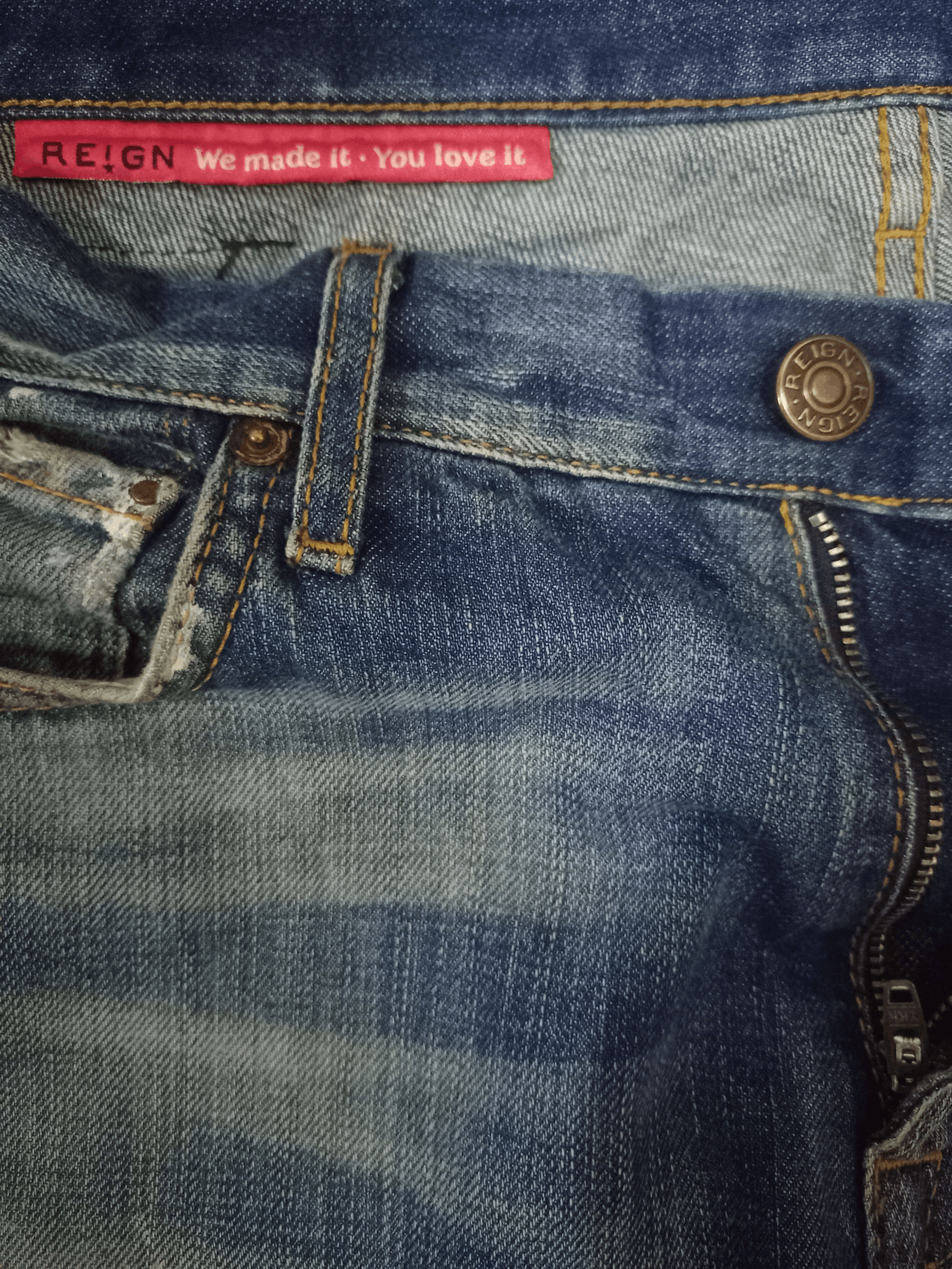 Japanese Brand Vintage Japanese Reign Studio Distress Paint Splatter Jeans Size US 35 - 3 Thumbnail