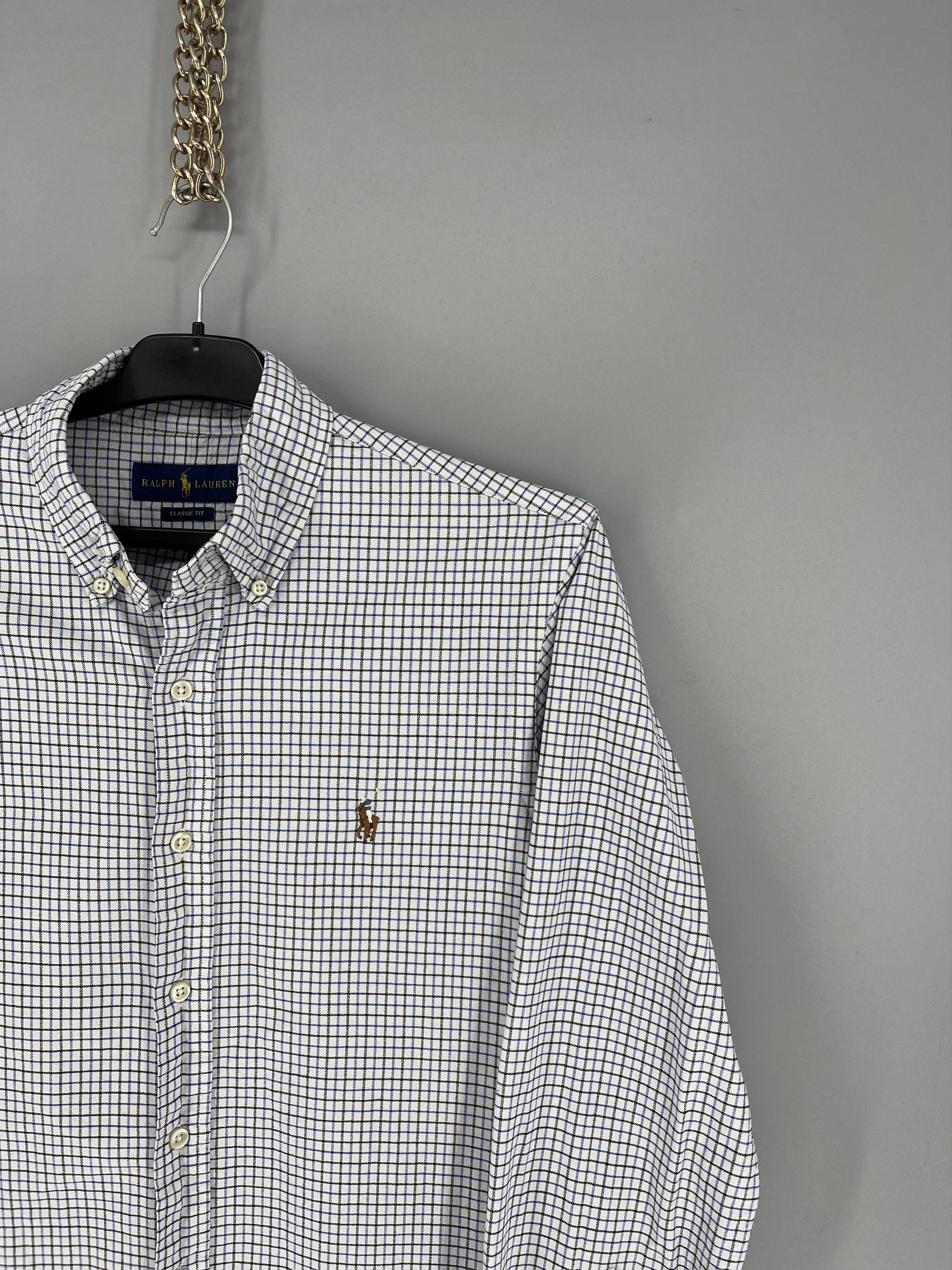 Polo Ralph Lauren Ralph Lauren Shirt Mens Medium Blue Check Classic Fit Button Size US S / EU 44-46 / 1 - 4 Thumbnail