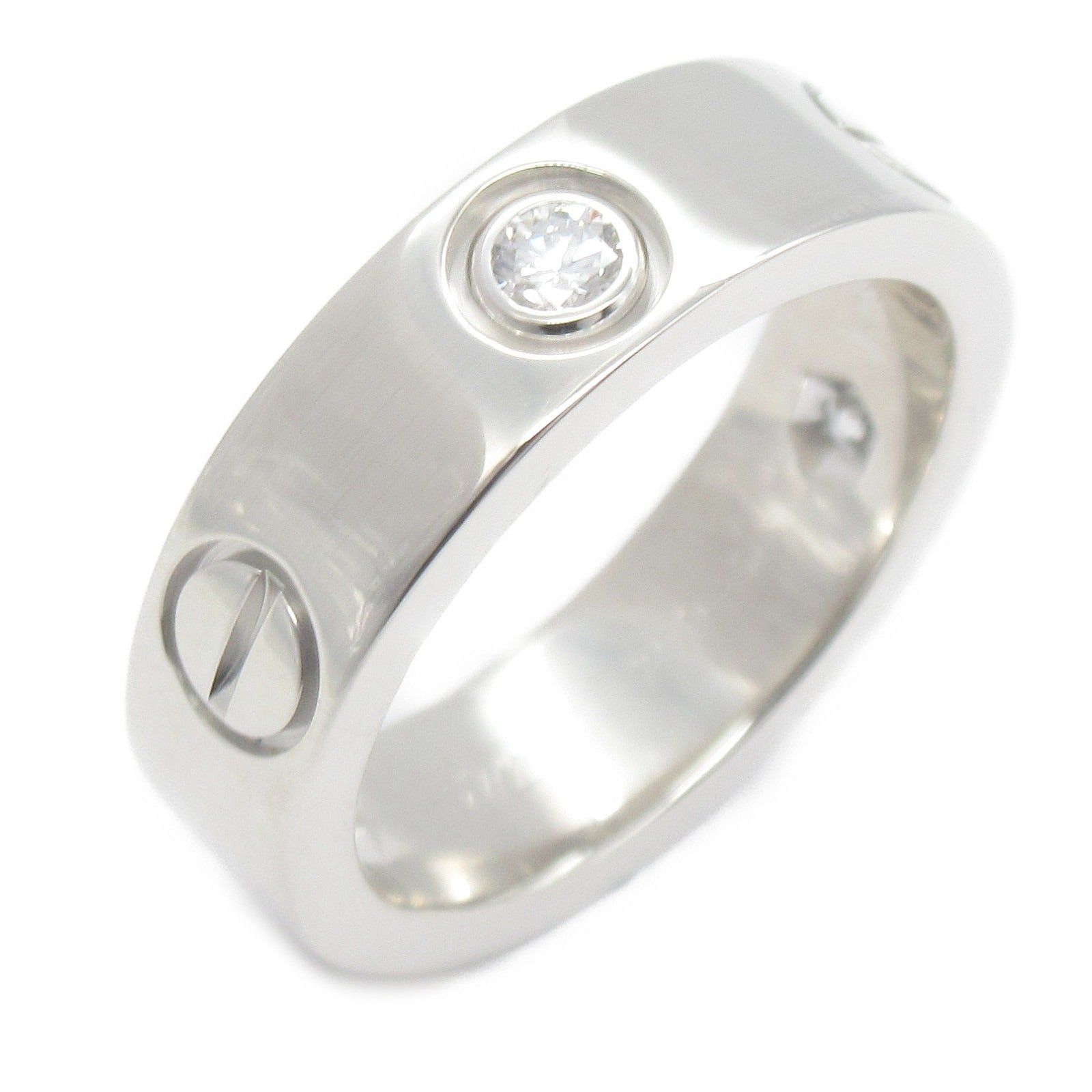 Cartier Cartier Love Ring 3P Diamond K18Wg (White Gold) Clear Size ONE SIZE - 1 Thumbnail
