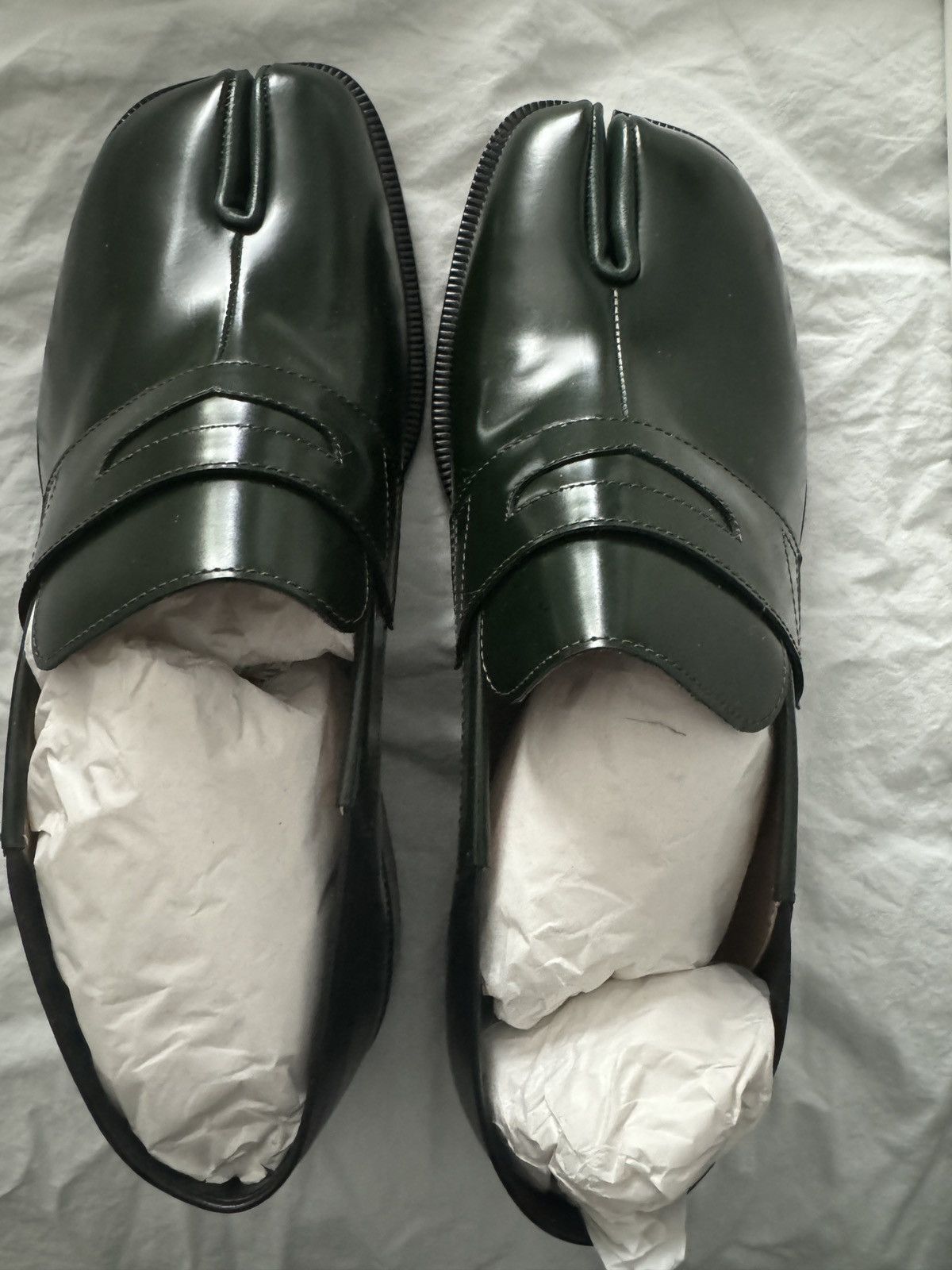 Pre-owned Maison Margiela Tabi Loafers In Green