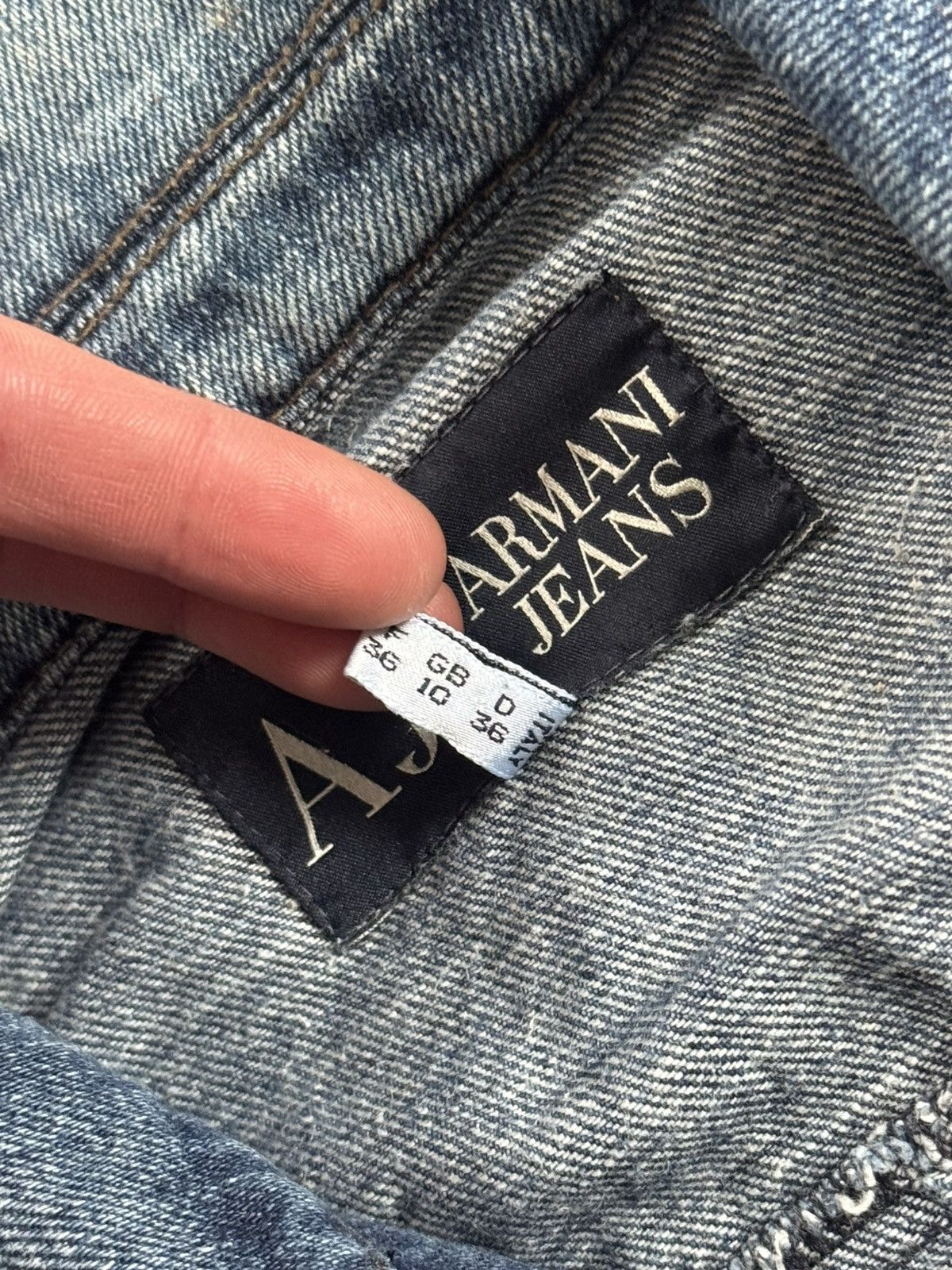 Armani Armani Jeans vintage retro denim indigo jacket track bomber Size S / US 4 / IT 40 - 5 Thumbnail