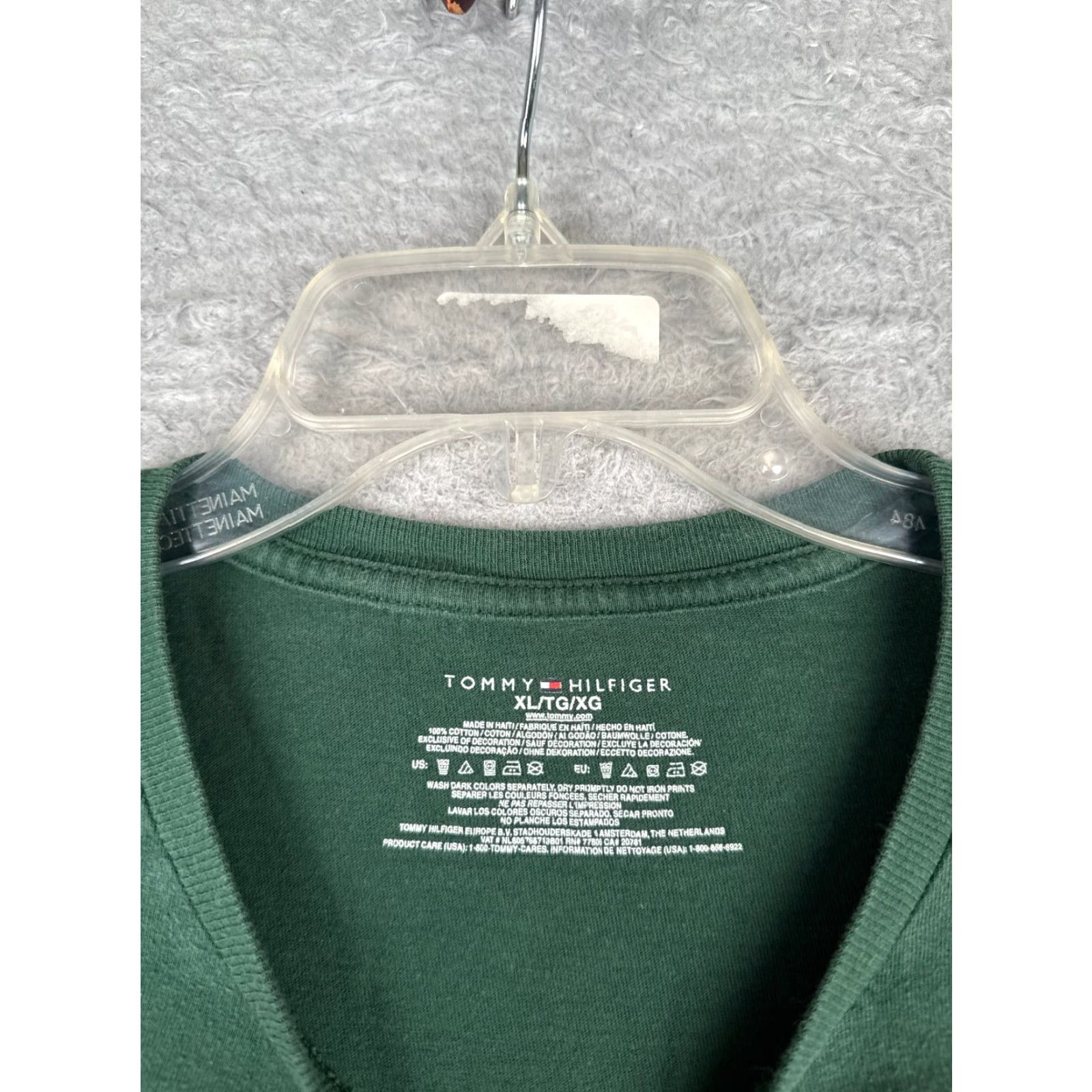 Tommy Hilfiger Tommy Hilfiger Shirt Adult XL Green Short Sleeve Crew Neck 100% Cotton Size US XL / EU 56 / 4 - 7 Thumbnail