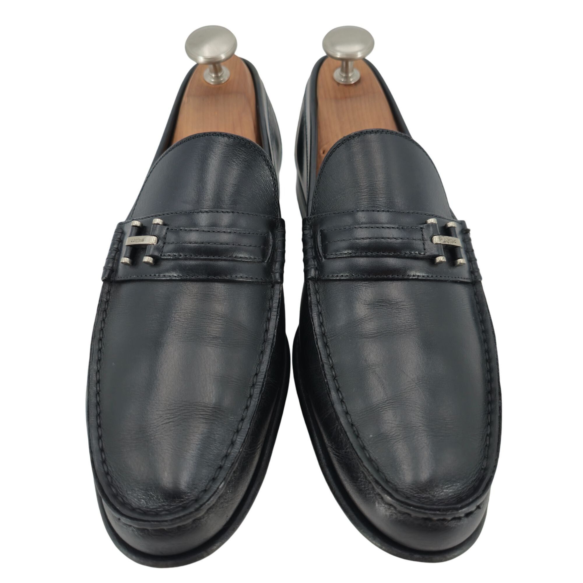 Testoni A. Testoni Mens Black Leather Bit Loafers Size 8.5 Italian Size US 8.5 / EU 41-42 - 4 Thumbnail