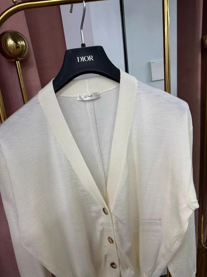 The Row The Row White Cashmere Cardigan. Size US S / EU 44-46 / 1 - 2 Thumbnail