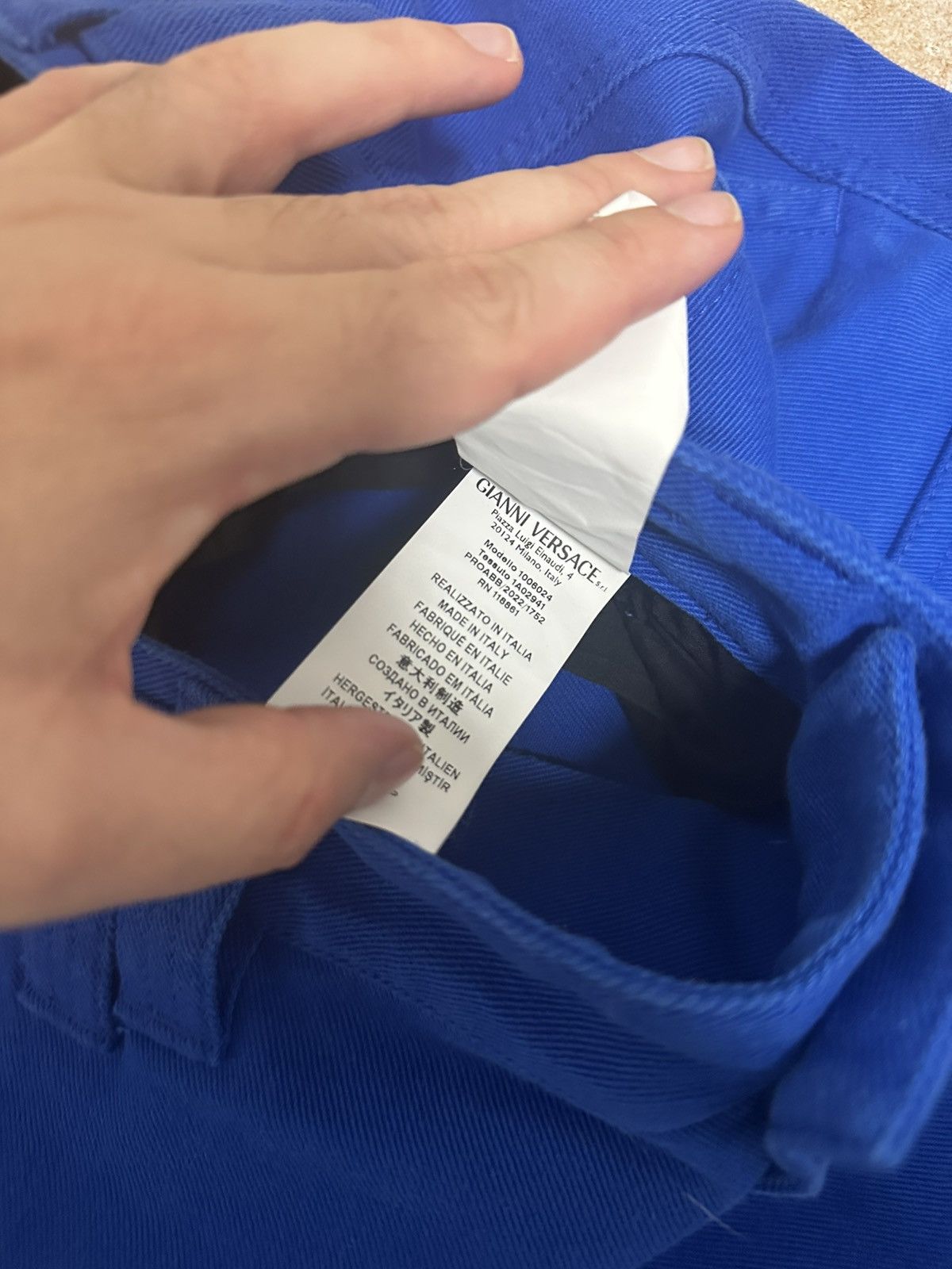 Versace Versace Blue Cargo Trousers Size US 32 / EU 48 - 6 Thumbnail