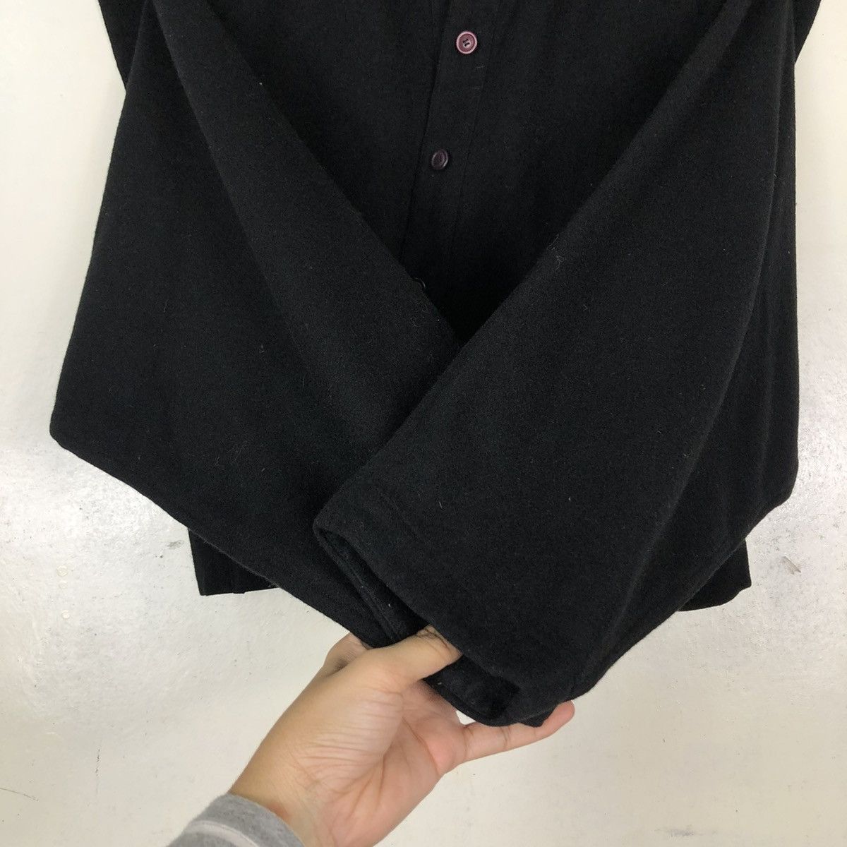 Issey Miyake 🔥Rich Black Wool Cropped Jacket Vintage 70’s Issey Miyake Size US M / EU 48-50 / 2 - 14 Thumbnail