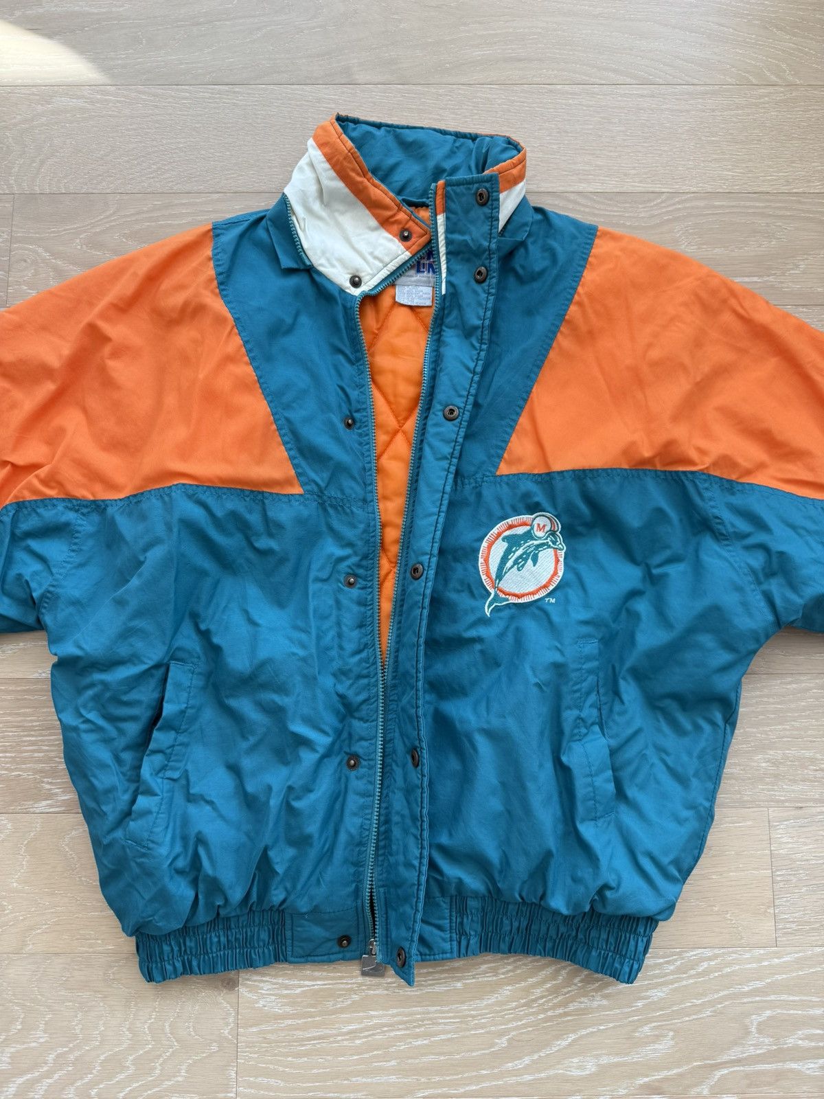 Chalk Line Vintage 90s Miami Dolphins NFL Parka Chalk Line Size US XL / EU 56 / 4 - 9 Thumbnail