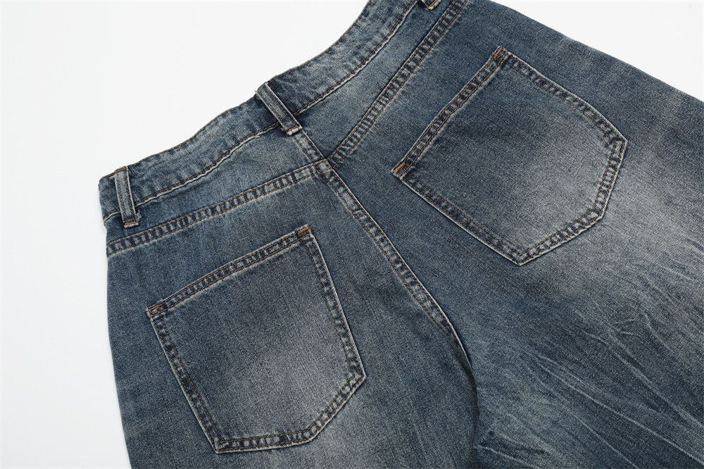 Japanese Brand × Jean Men's punk street distressed washed cracked denim shorts Size US 32 / EU 48 - 5 Thumbnail
