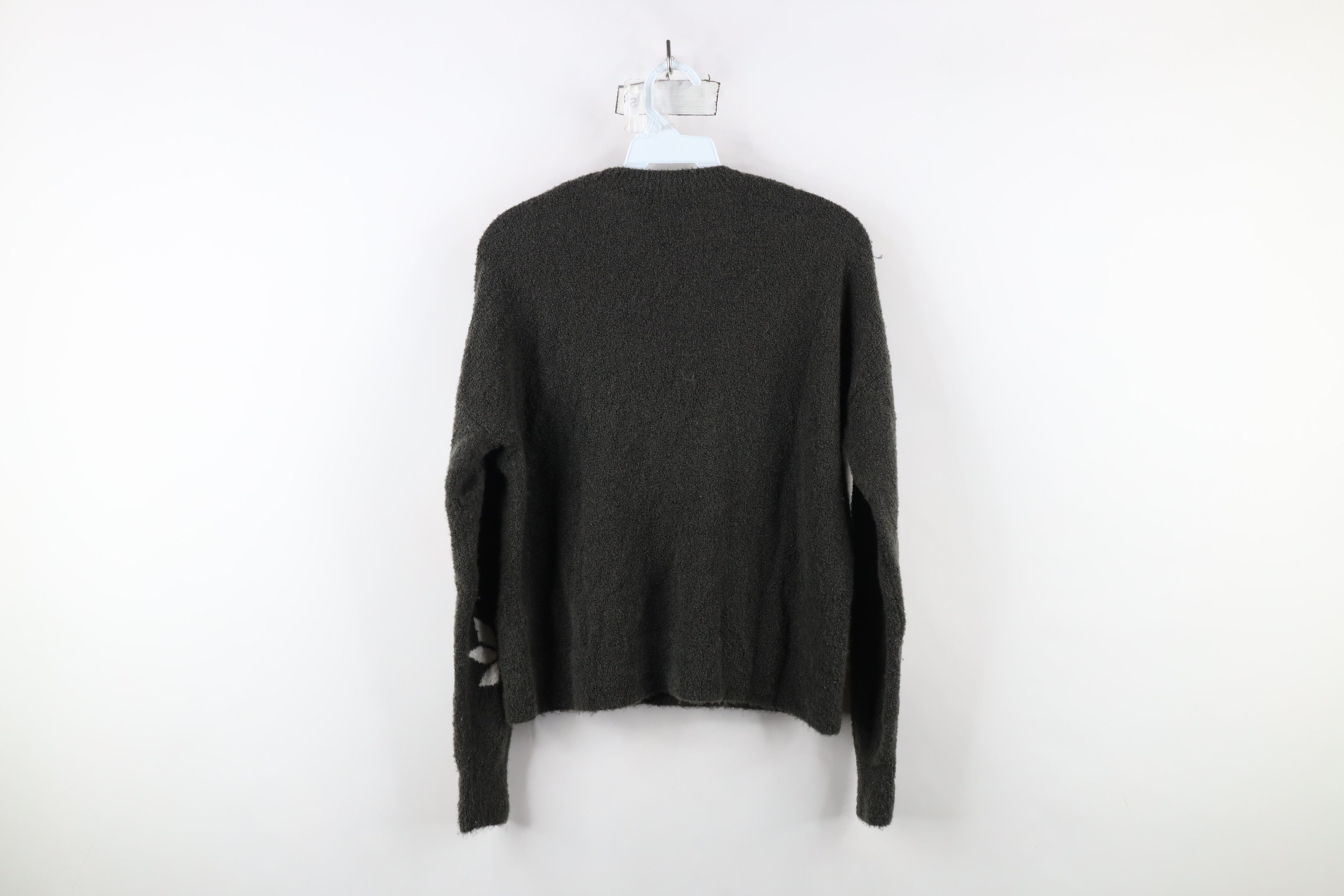 Madewell × Vintage Madewell Flower Intarsia Merino Wool Knit Sweater Green Size S / US 4 / IT 40 - 9 Thumbnail