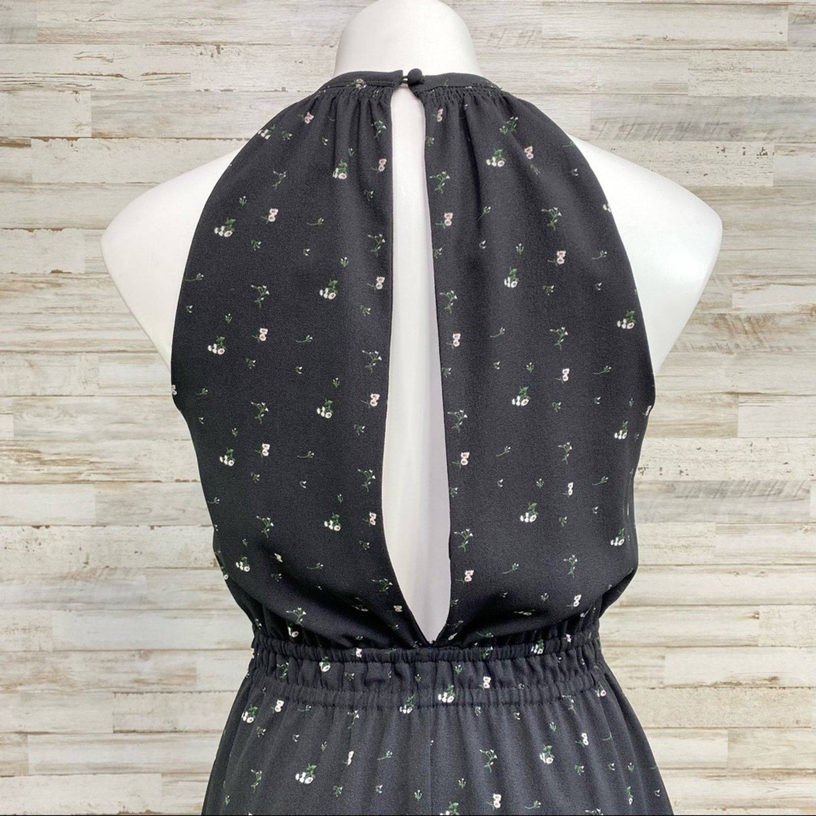 Aritzia Aritzia Wilfred Effet Halter Dress Sz XS Black Floral Ruffle Size XS / US 0-2 / IT 36-38 - 10 Thumbnail