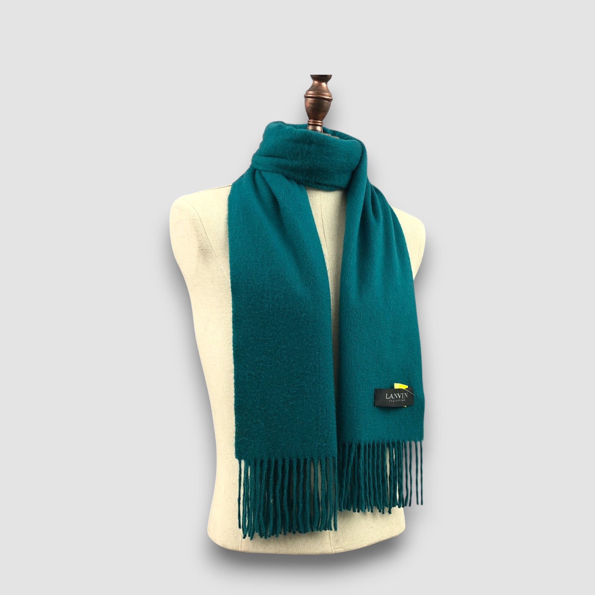 Lanvin Vintage Lanvin Scarf Muffler Wool Cashmere Scarves Size ONE SIZE - 2 Thumbnail