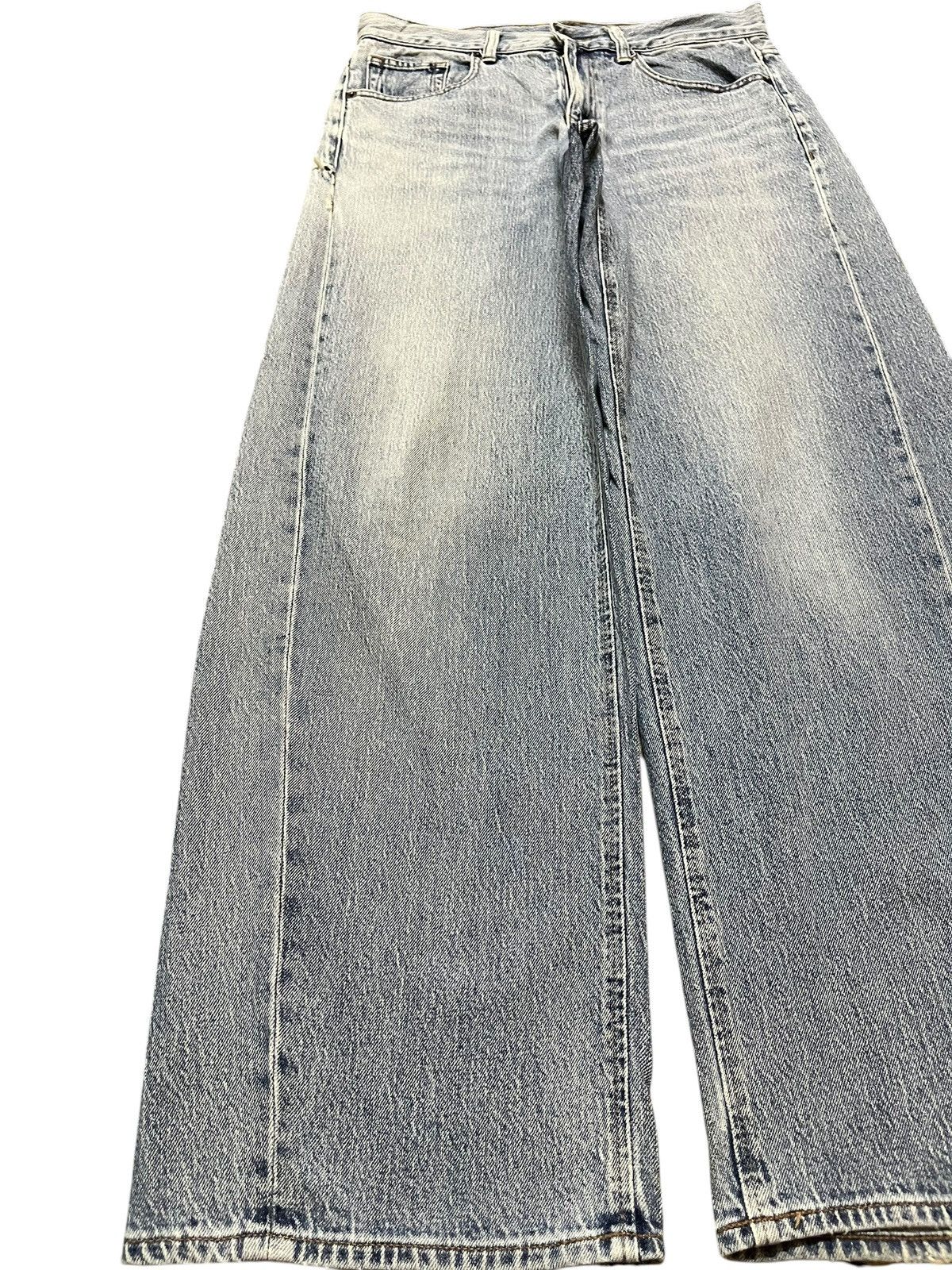 GU Vintage Gu Baggy Faded Denim Size US 30 / EU 46 - 3 Thumbnail