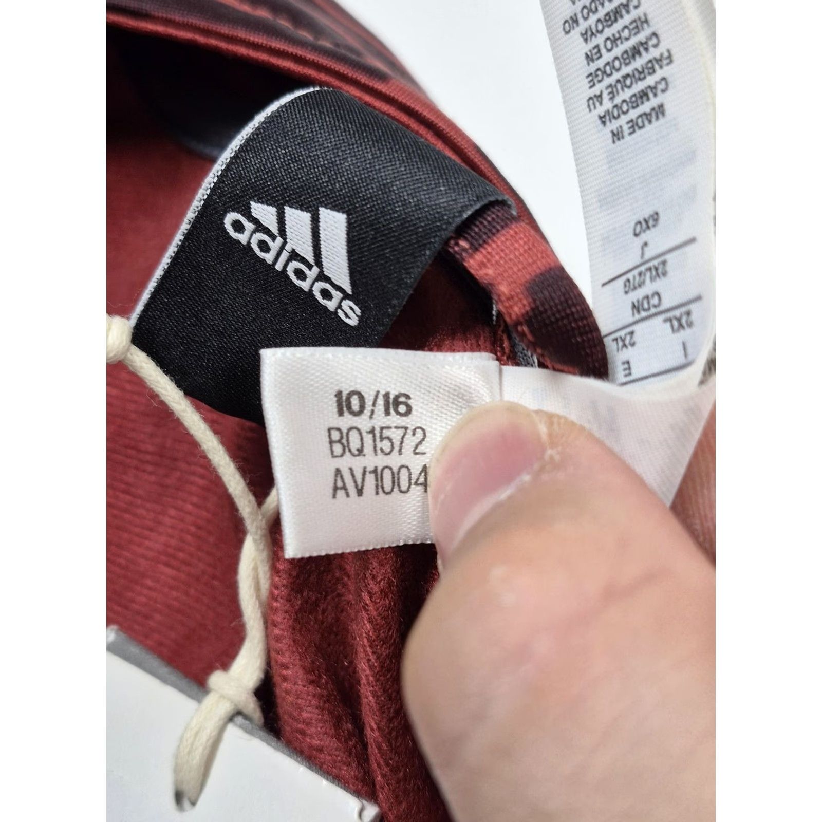Adidas Adidas Essentials Track Jacket Mens 2XL Red Camouflage Full Zip Training BQ1572 Size US XXL / EU 58 / 5 - 6 Thumbnail