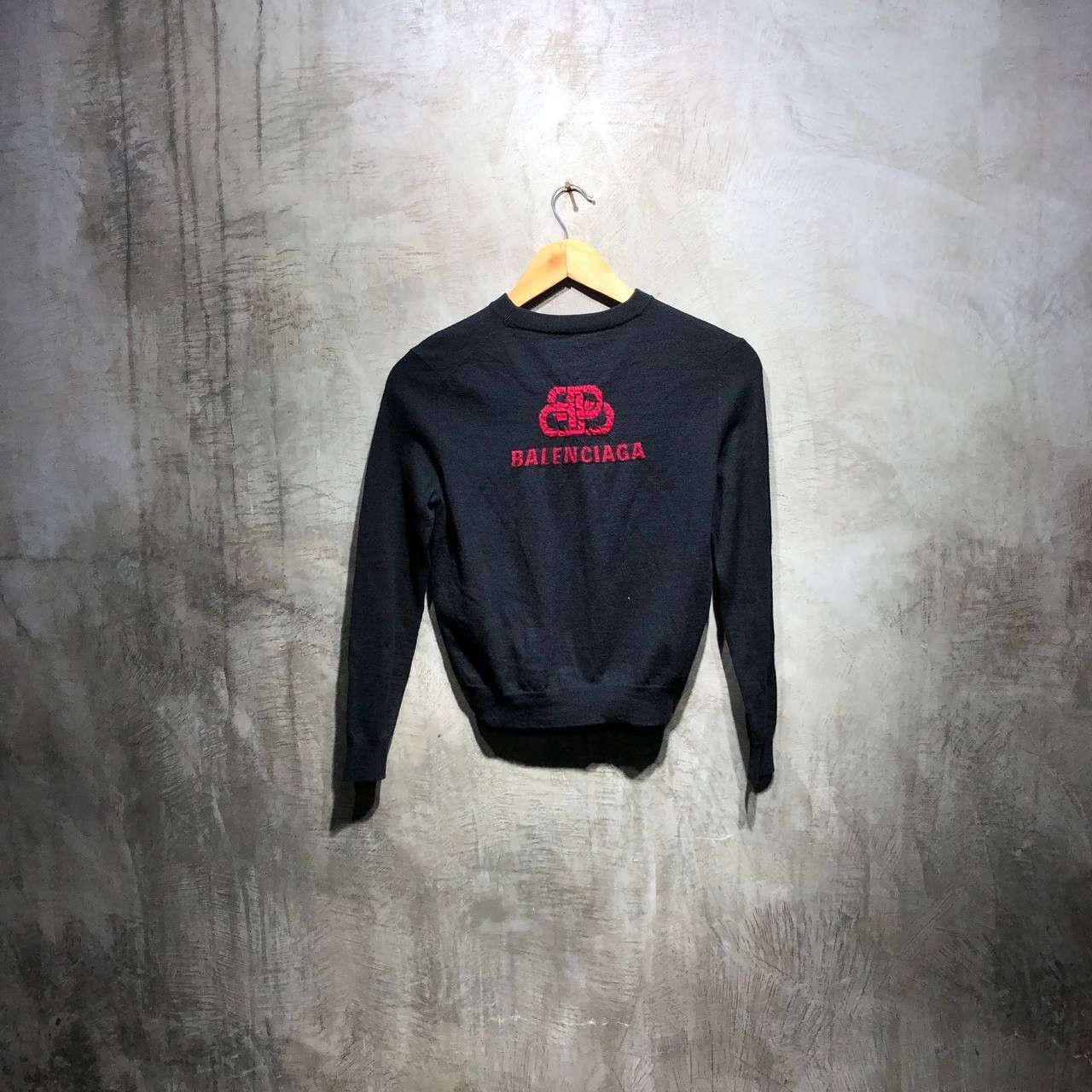 Balenciaga Balenciaga BB logo interlocking Knitted Sweatshirt Size S / US 4 / IT 40 - 1 Thumbnail