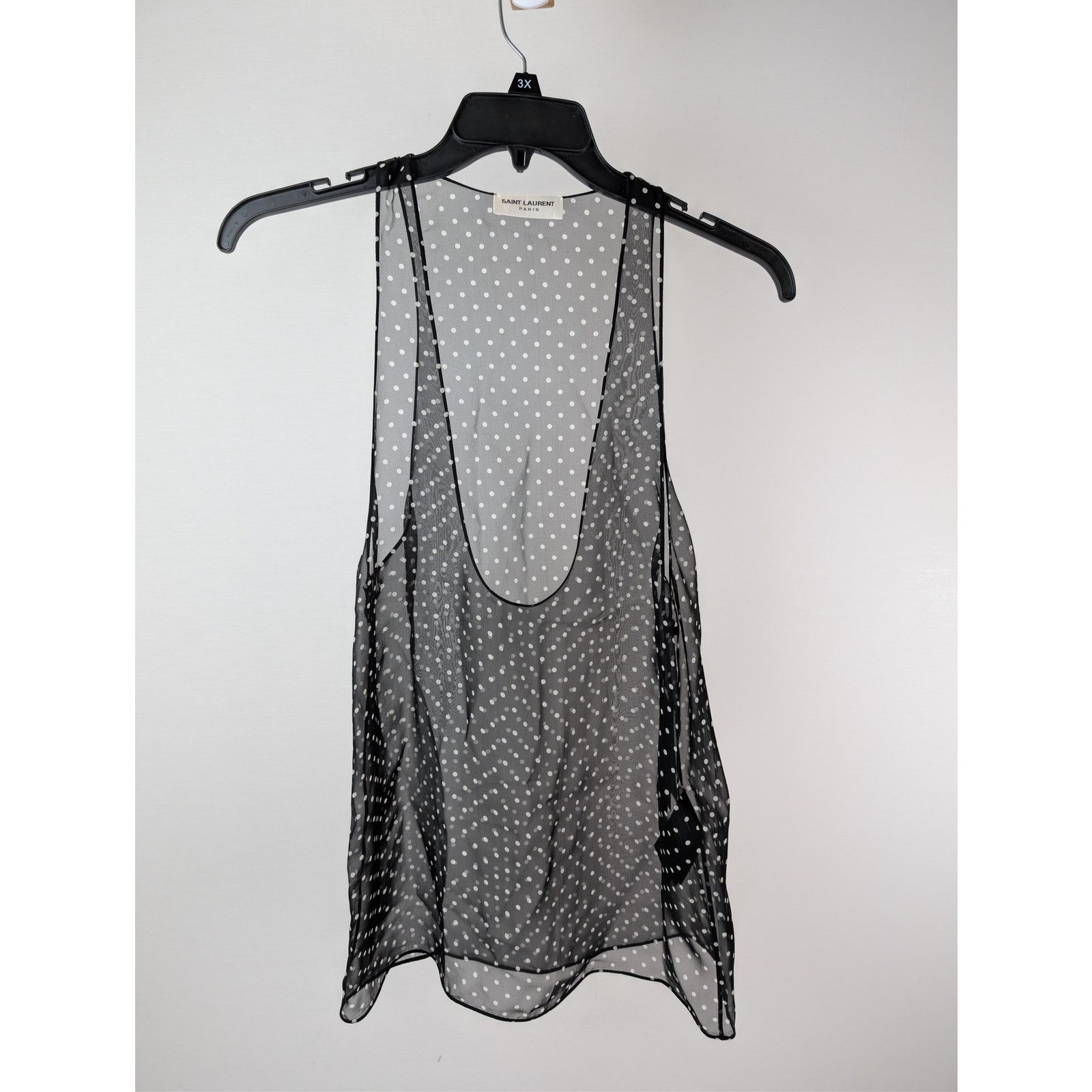 Saint Laurent Paris o1rshd1 Tank Tops / Moussseline Petit Pois in Noir Size US M / EU 48-50 / 2 - 8 Thumbnail