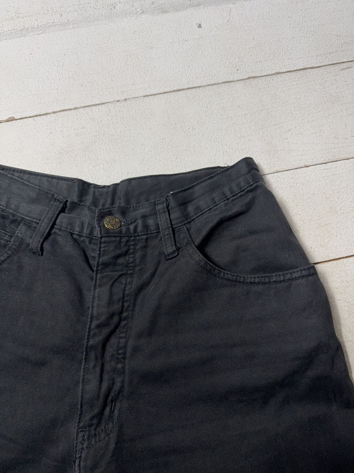 Giorgio Armani 90s Retro Armani Jeans Black Cotton Pants Made in Italy Size US 28 / EU 44 - 9 Thumbnail