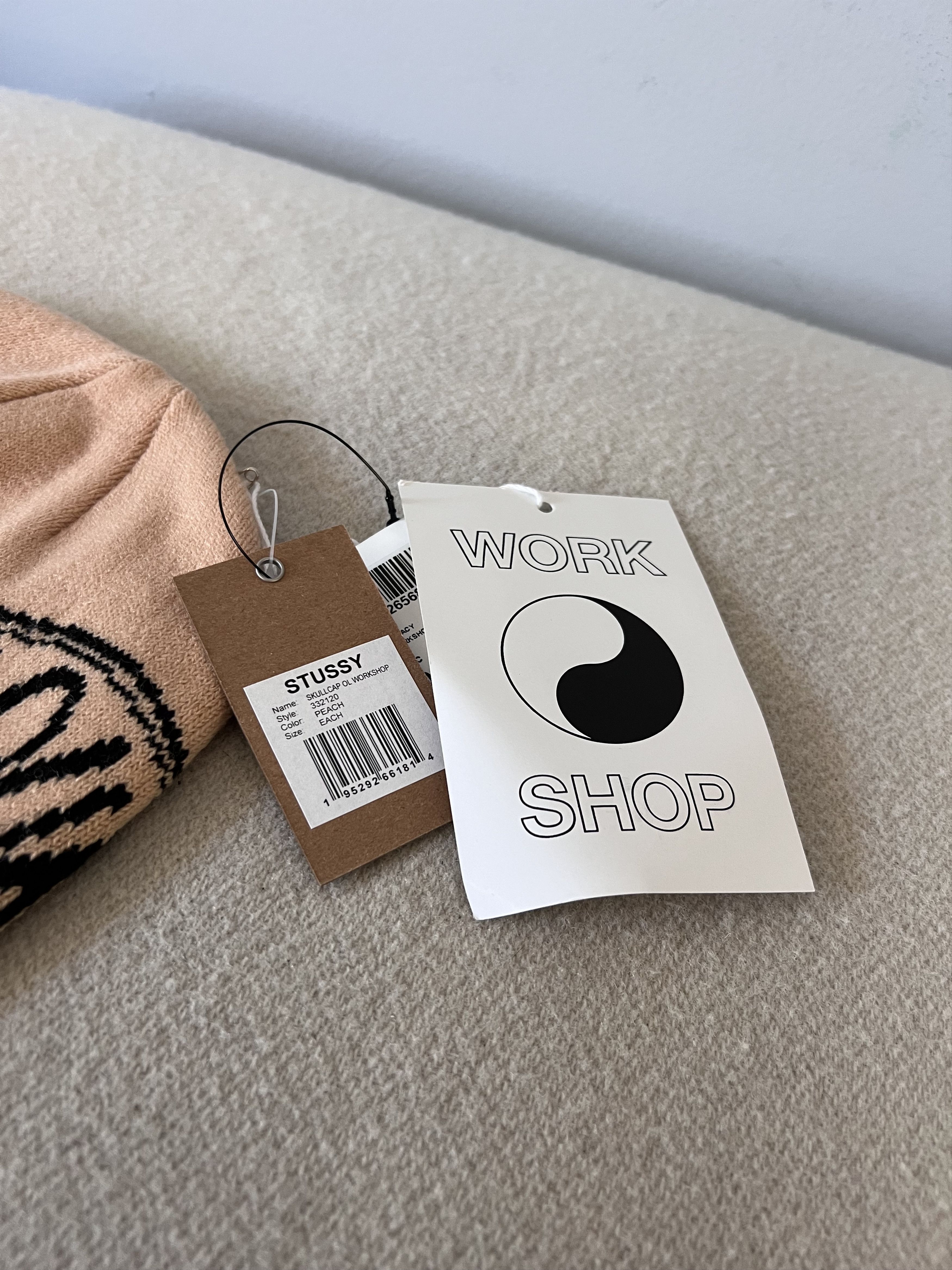 Our Legacy × Stussy Our Legacy Stussy Skullcap Beanie in Peach Size ONE SIZE - 3 Thumbnail