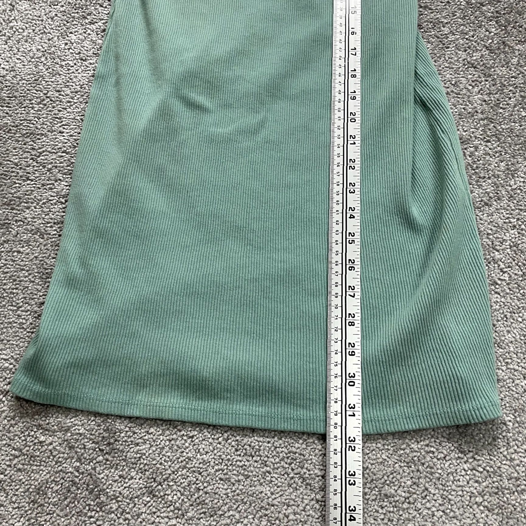 Vintage Wild Fable Dress L Womens Green Bodycon Sleeveless Spaghetti Strap Square Neck Casual Party/Cocktail Travel Lightweight Stretch Cotton Polyester Size L / US 10 / IT 46 - 7 Thumbnail