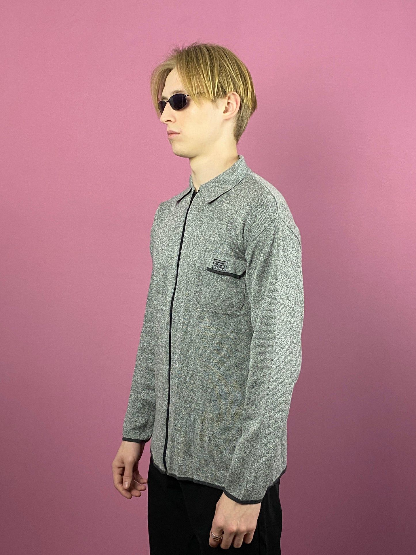 Versace Jeans Couture Vintage Men's Full Zip Sweater - L