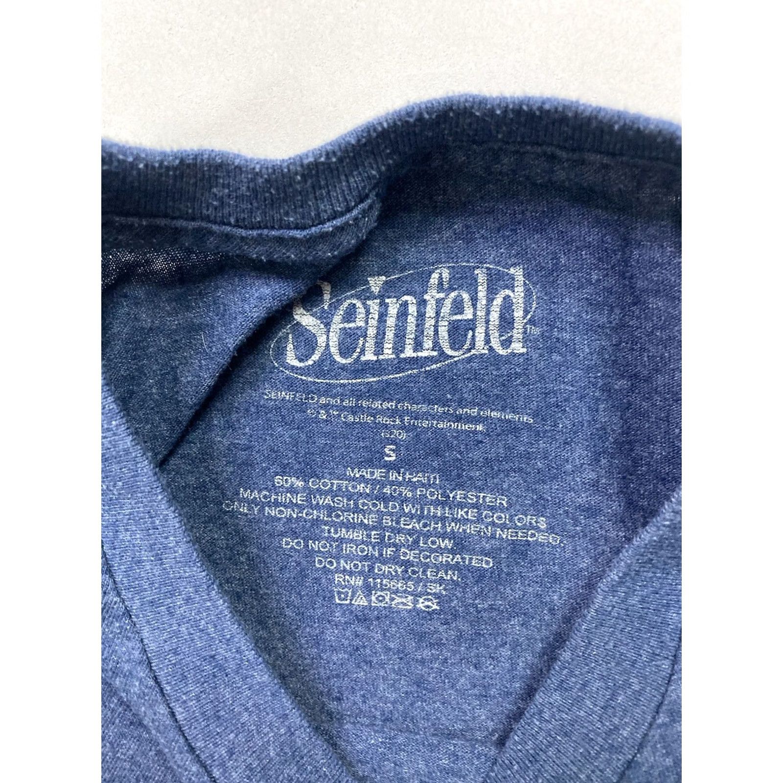 Logo 7 Seinfeld T-Shirt Women Small Blue Short Sleeve Logo Graphic Crew Neck Casual Size S / US 4 / IT 40 - 4 Thumbnail