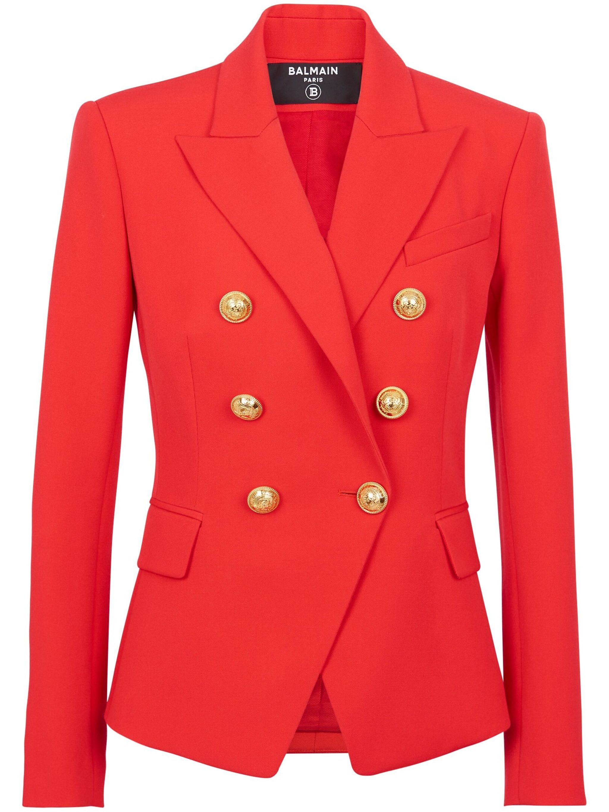 Balmain o1s1rm0624 Blazer in Red Size L / US 10 / IT 46 - 1 Thumbnail