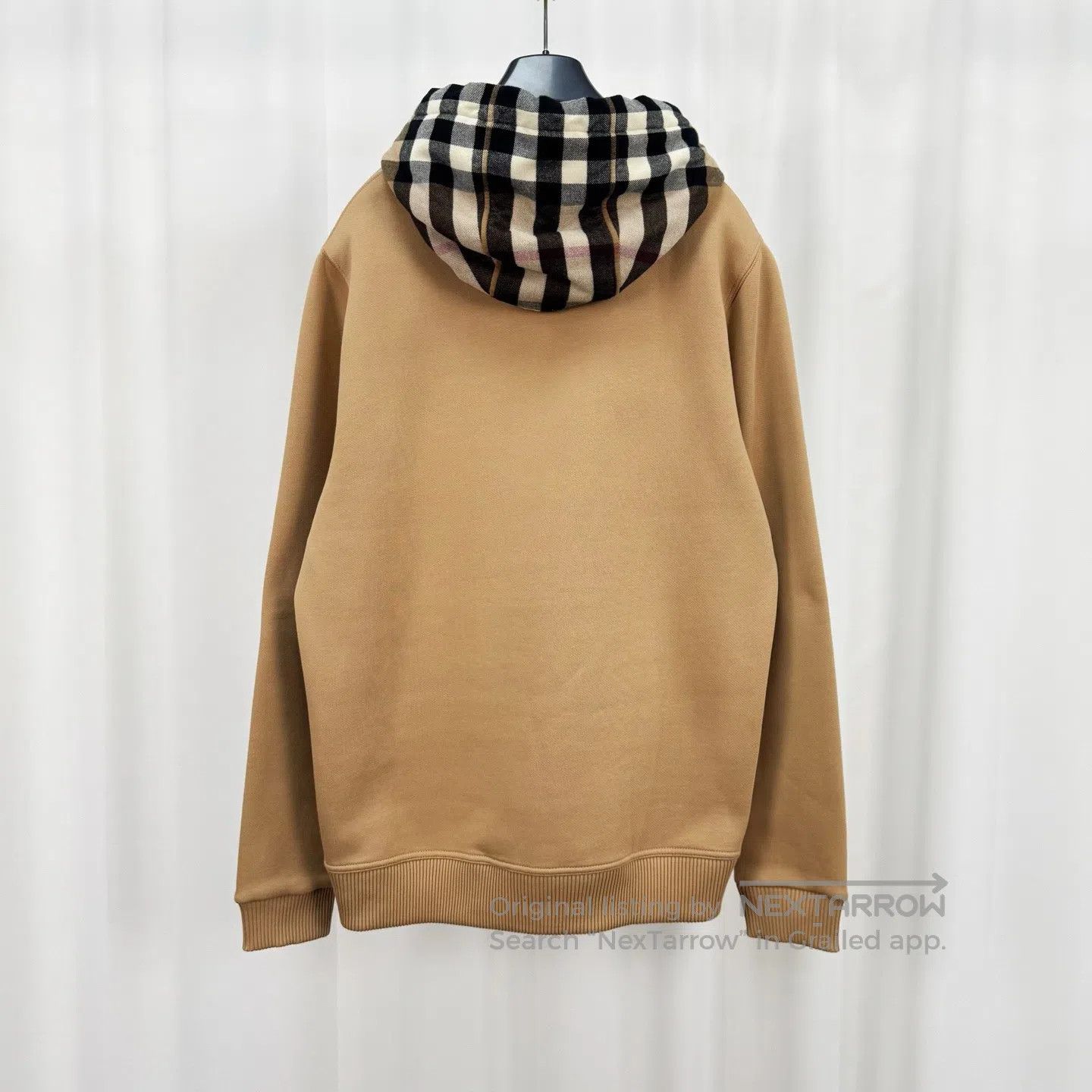Burberry Burberry Camel Hoodie with Plaid Hood Lining| Size S / US 4 / IT 40 - 2 Thumbnail