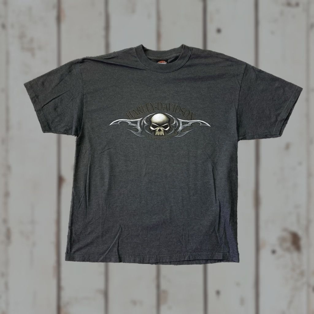 Harley Davidson VINTAGE Harley-Davidson Shirt Mens XL Gray Graphic Print Motorcycle Tee 2000s-2009s Size US XL / EU 56 / 4 - 1 Thumbnail