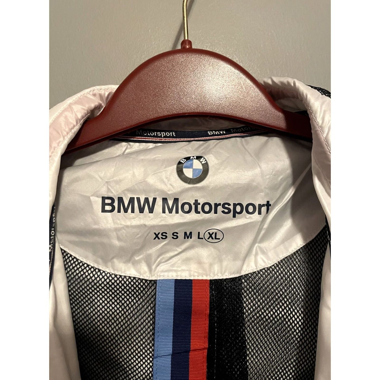 BMW BMW Motorsport Jacket Womens XL White Windbreaker Performance Zip Up D297 Size XL / US 12-14 / IT 48-50 - 3 Thumbnail