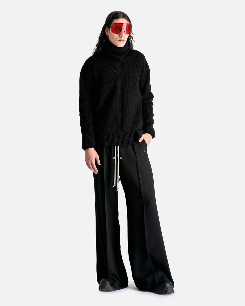Rick Owens o1s1v1r1oon0825 Wide Belas in Black Size US 32 / EU 48 - 3 Thumbnail
