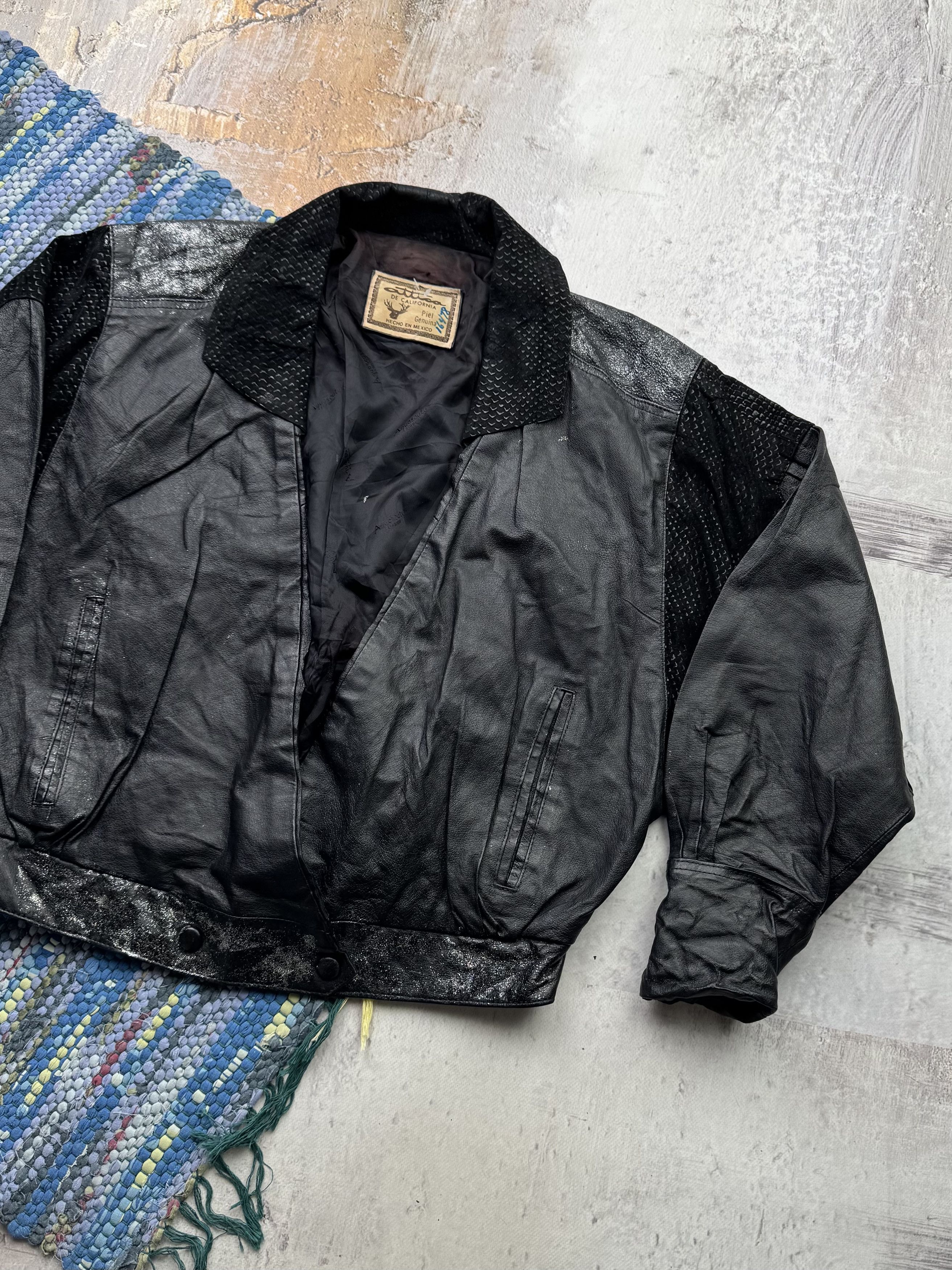 Japanese Brand Vintage 80's Leather Jacket A241(25)D15 Size M / US 6-8 / IT 42-44 - 3 Thumbnail