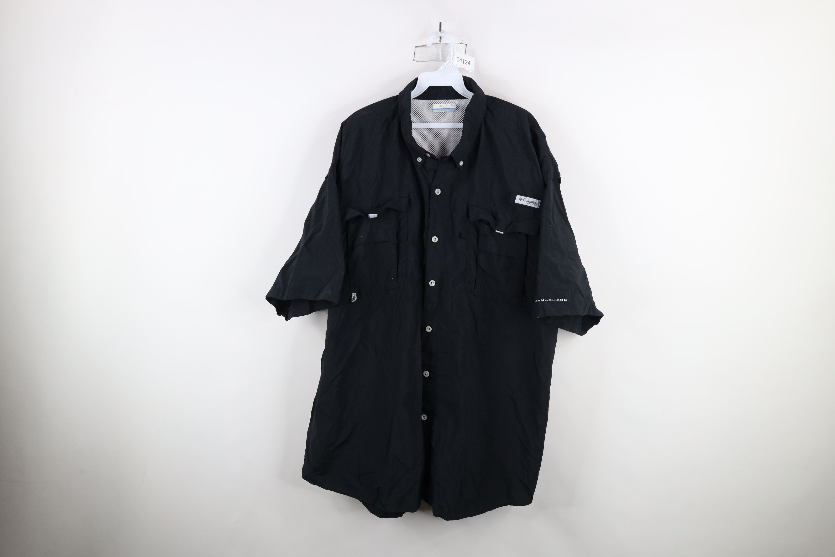 Columbia × Vintage Columbia PFG Spell Out Fishing Short Sleeve Button Shirt Size US XXL / EU 58 / 5 - 1 Thumbnail
