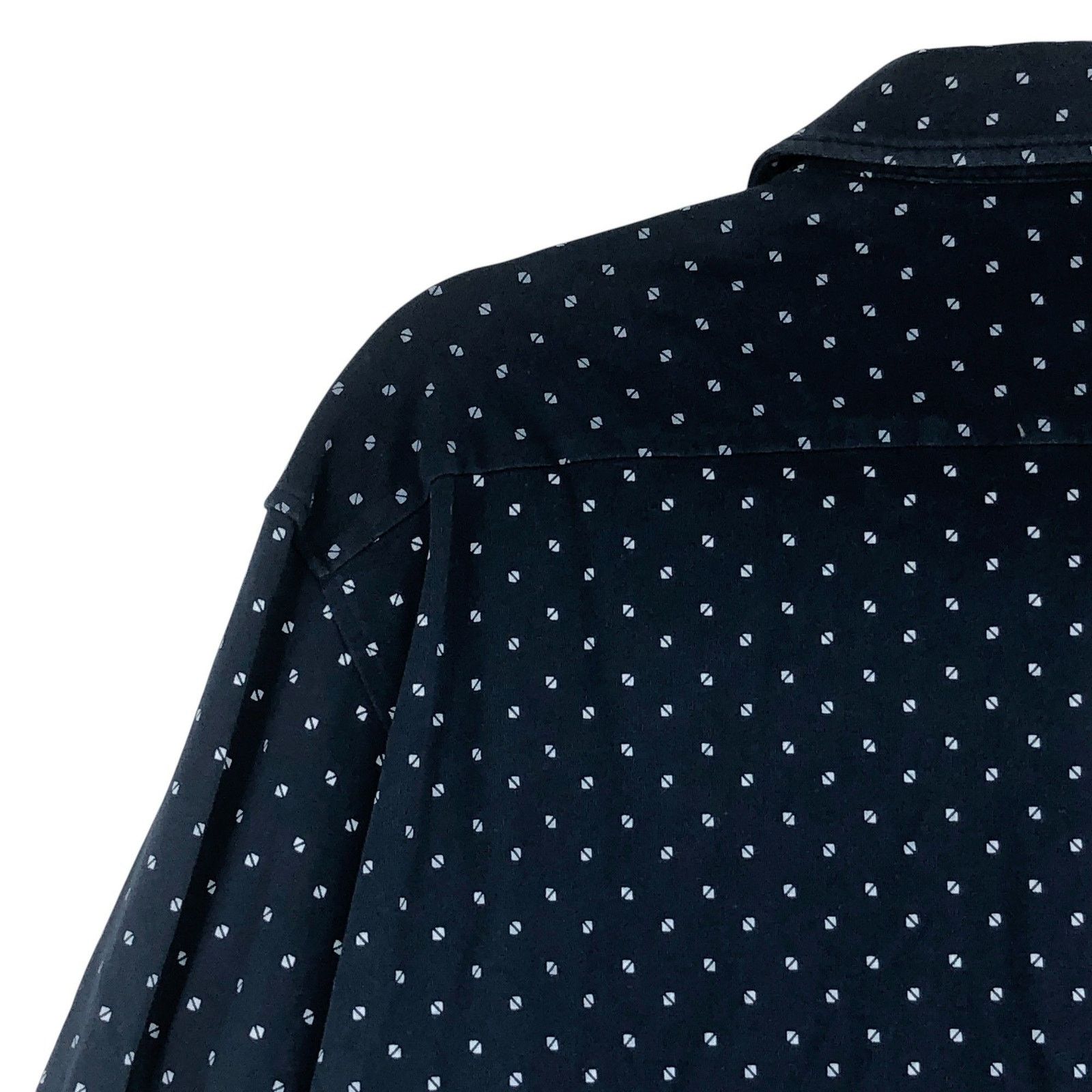 Hugo Boss BOSS Shirt L Roan Slim Fit Navy Geo Print Long Sleeve Size US L / EU 52-54 / 3 - 13 Thumbnail